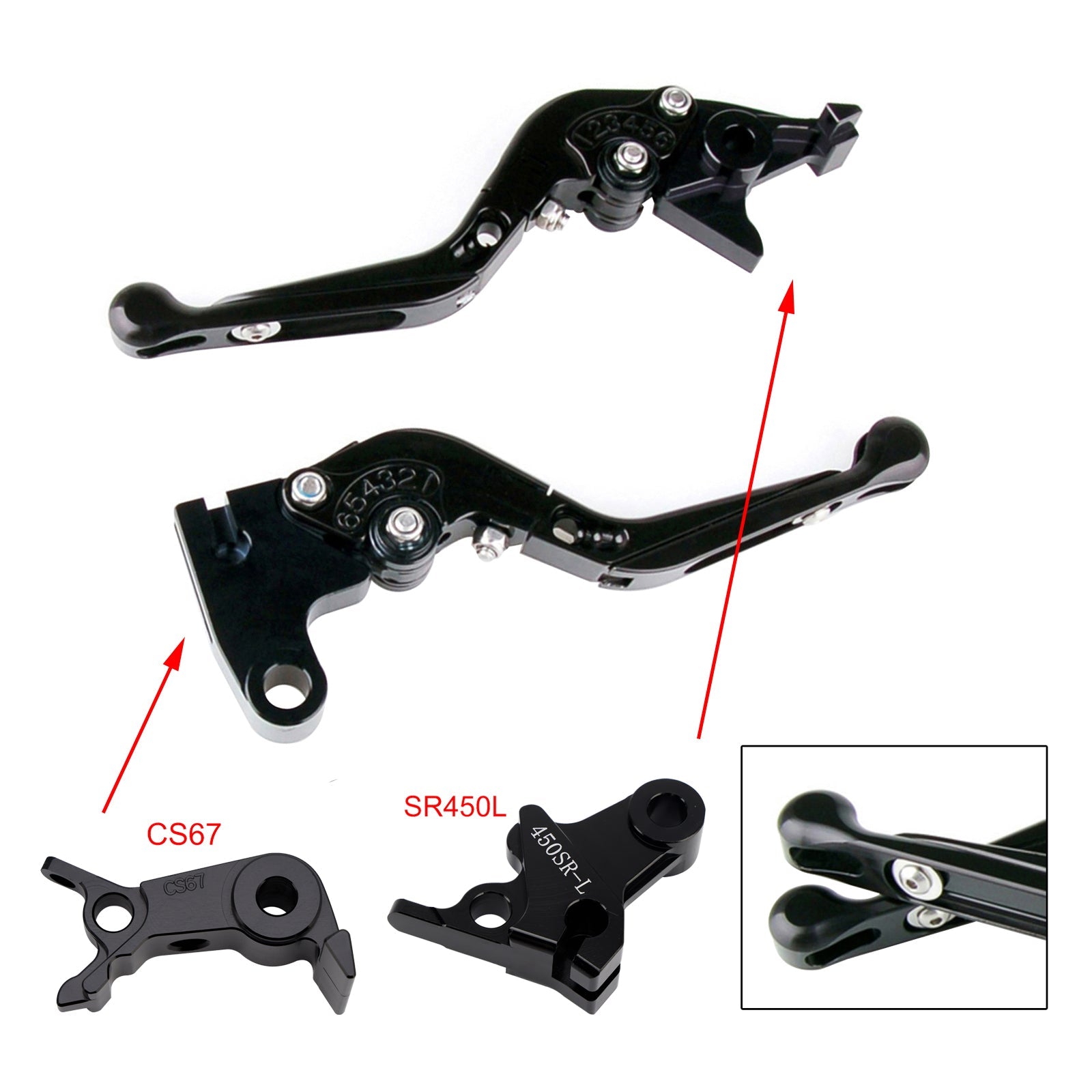 Levier de frein et d'embrayage réglable compatible avec VOGE DS900X 900DSX 2024-2026
