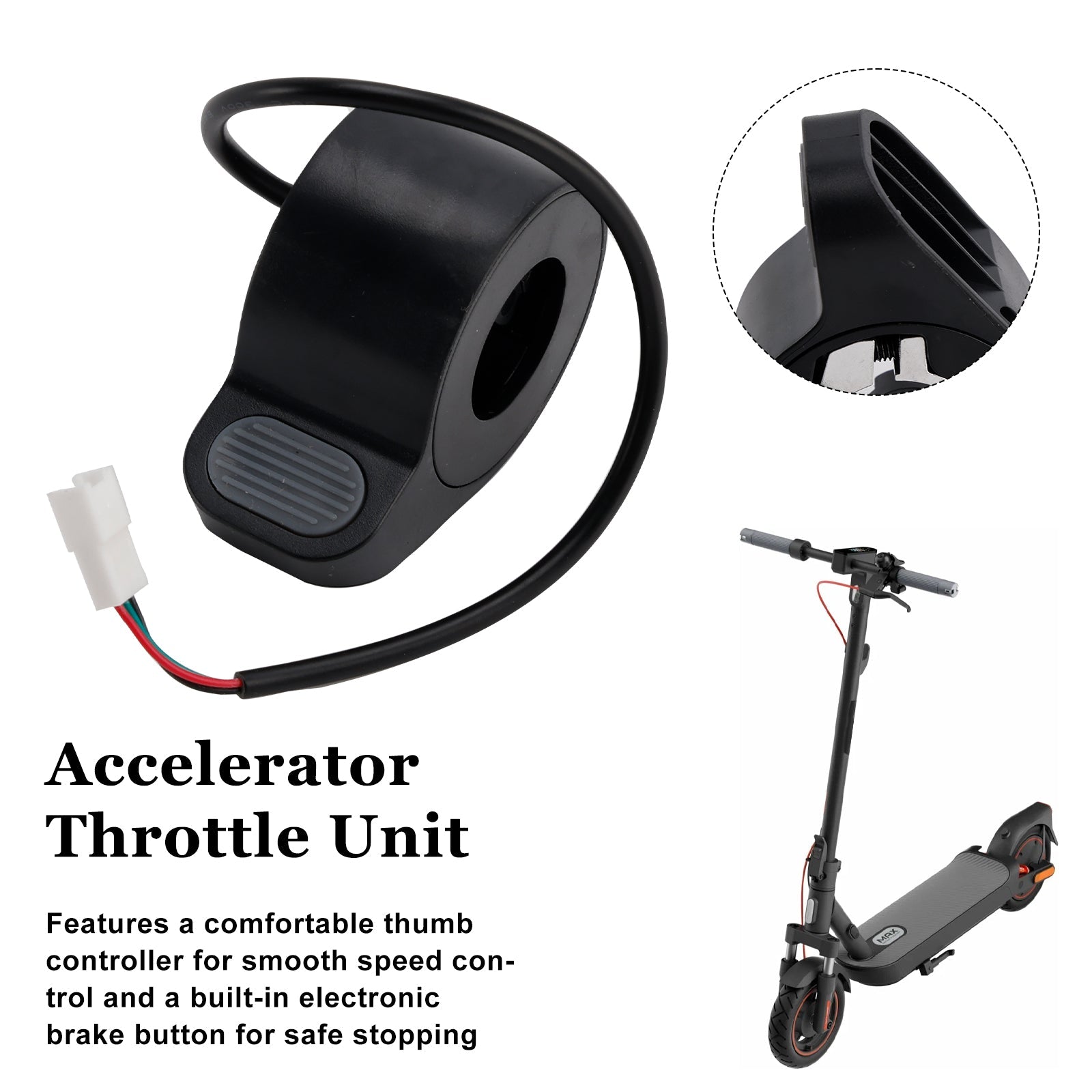 Acceleratore di gas e joystick per Xiaomi 4 Pro Electric Scooter (1a generazione) Grigio
