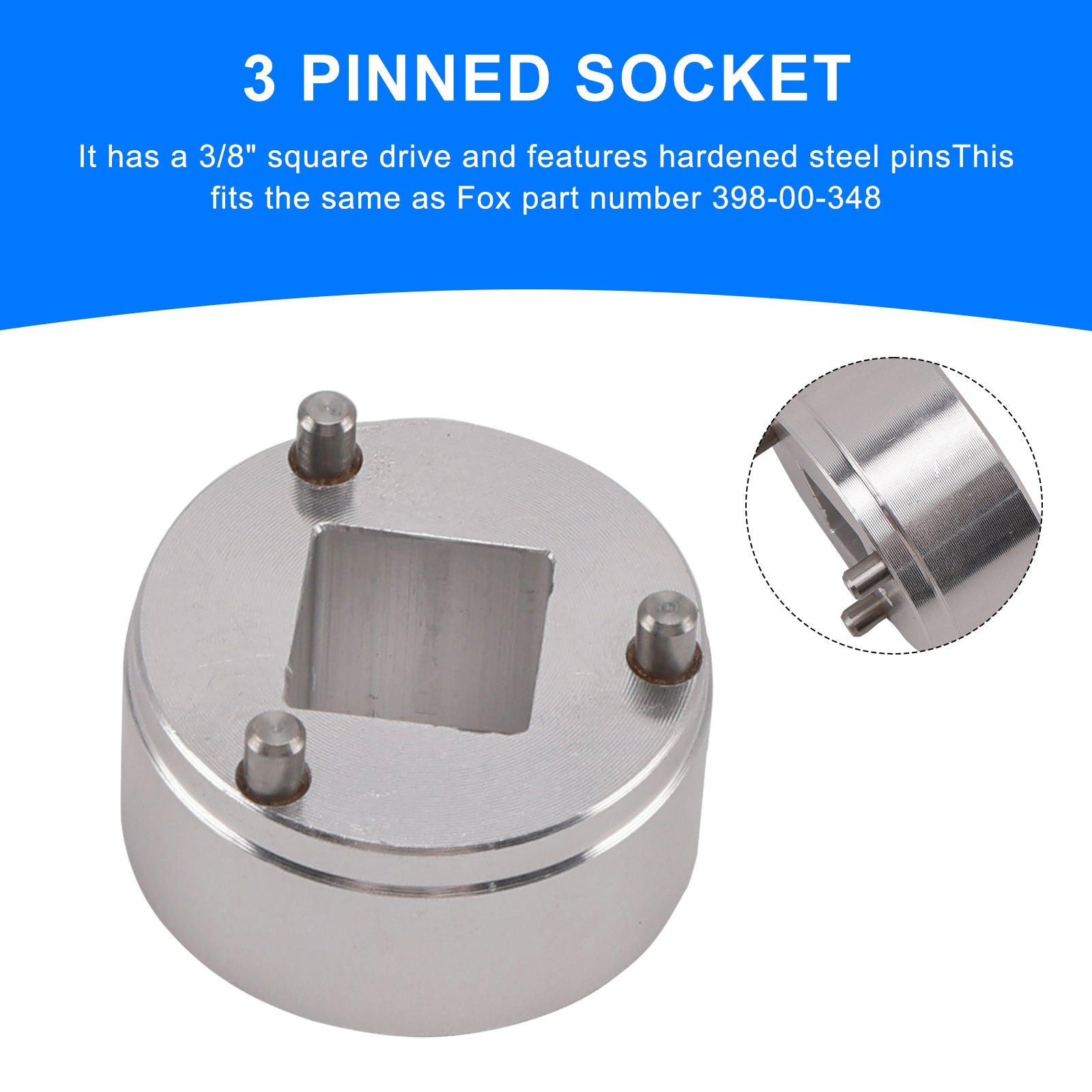 Outil de démontage de douille de fourche pour piston intérieur Fox CTD à 3 broches - comme 398-00-348