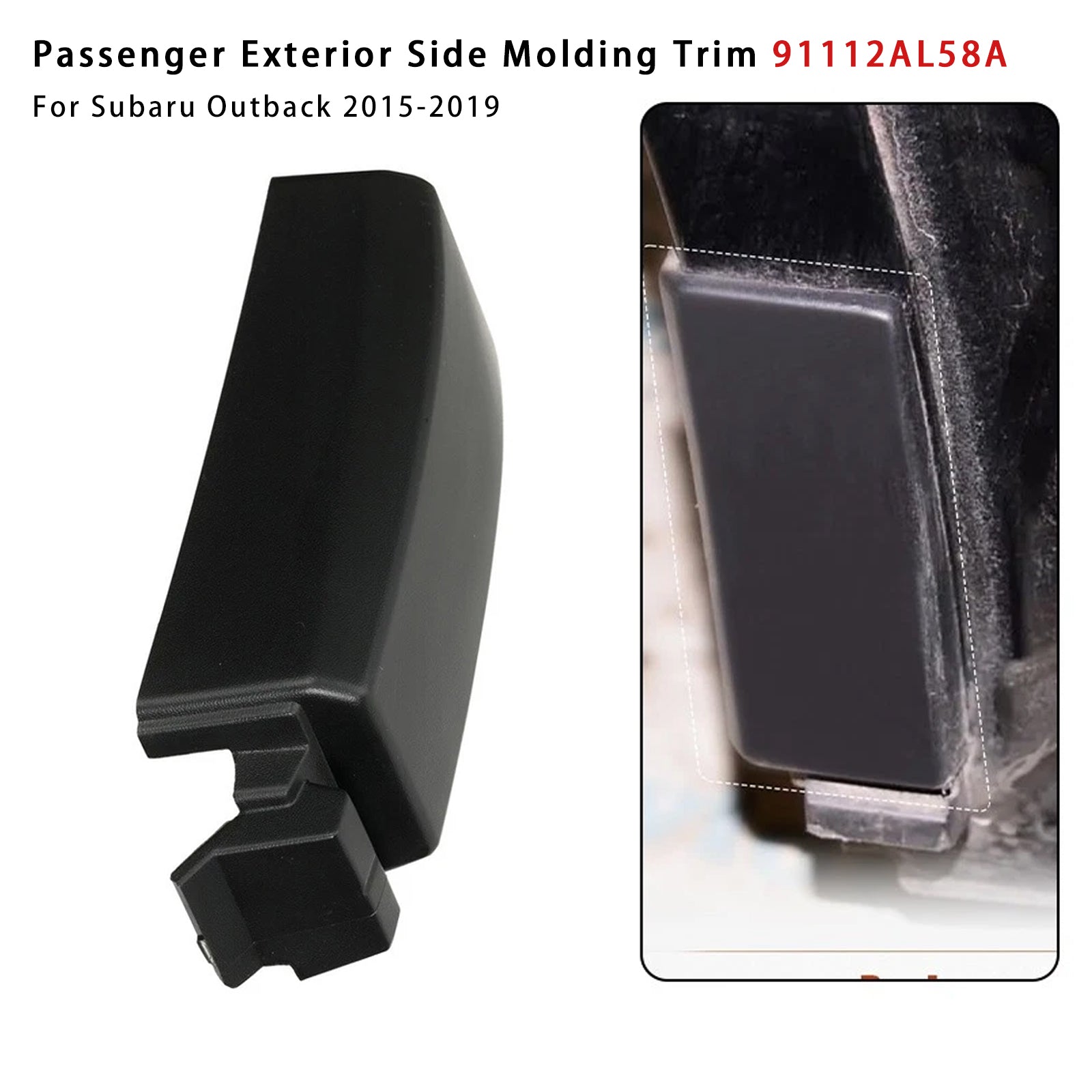 Sierlijst buitenzijde passagierszijde voor Subaru Outback 2015-2019, onderdeelnummer 91112AL58A