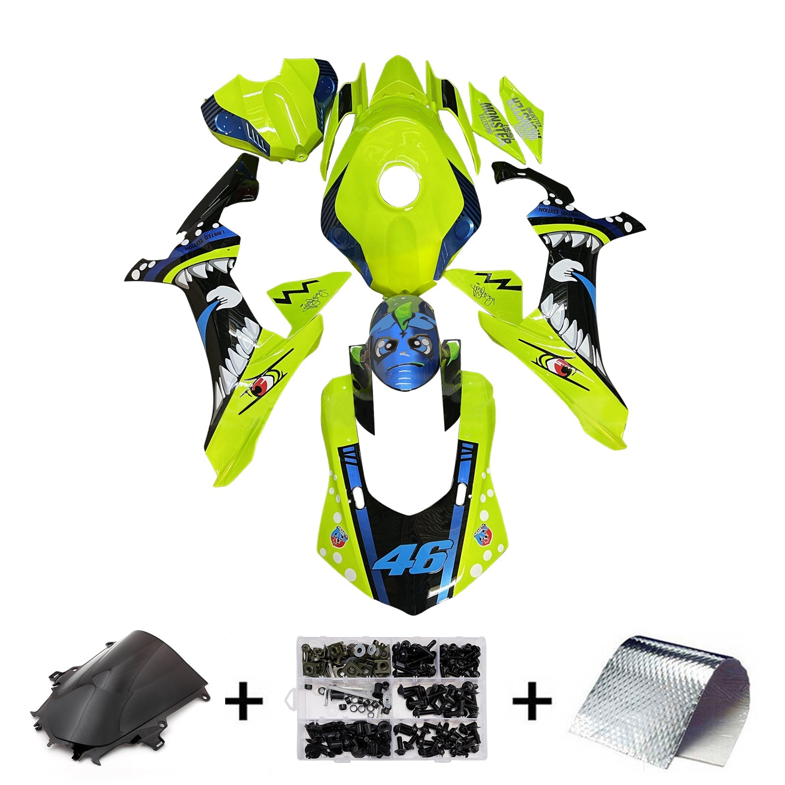 Kit de carenado inyectado de plástico ABS para Yamaha YZFR1 YZF-R1 2015-2019