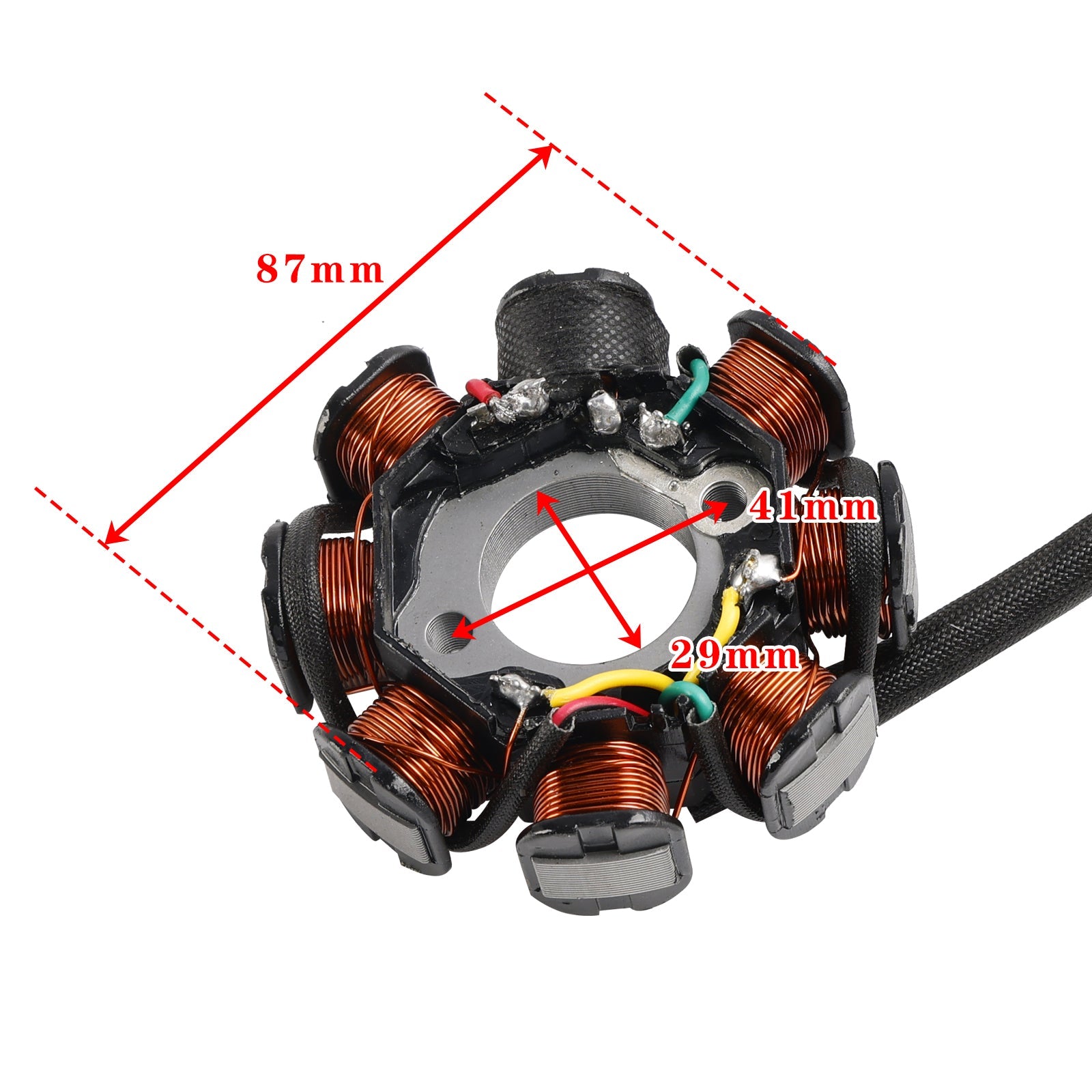 Stator de scooter 150cc 125cc avec 8 pôles pour moteur 4 temps GY6 157QMI 152QMI