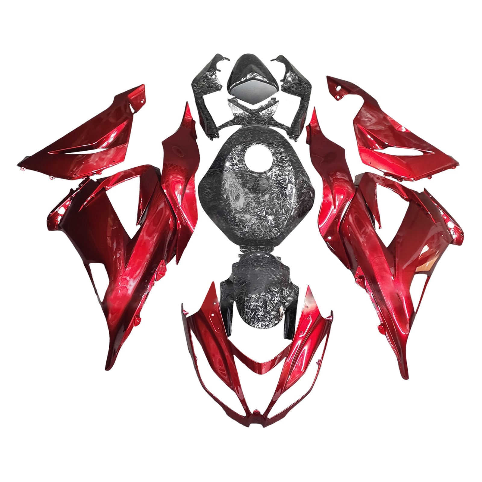 Injectie kuipkit, ABS Plastic carrosserie voor Kawasaki ZX6R 636 2013-2018