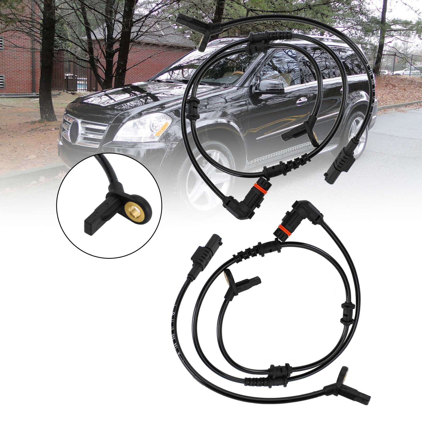 ABS senzor 4Pcs spredaj zadaj levo desno za 2008-2011 Mercedes-Benz ML550 5.5L A1645400917 A1645400717