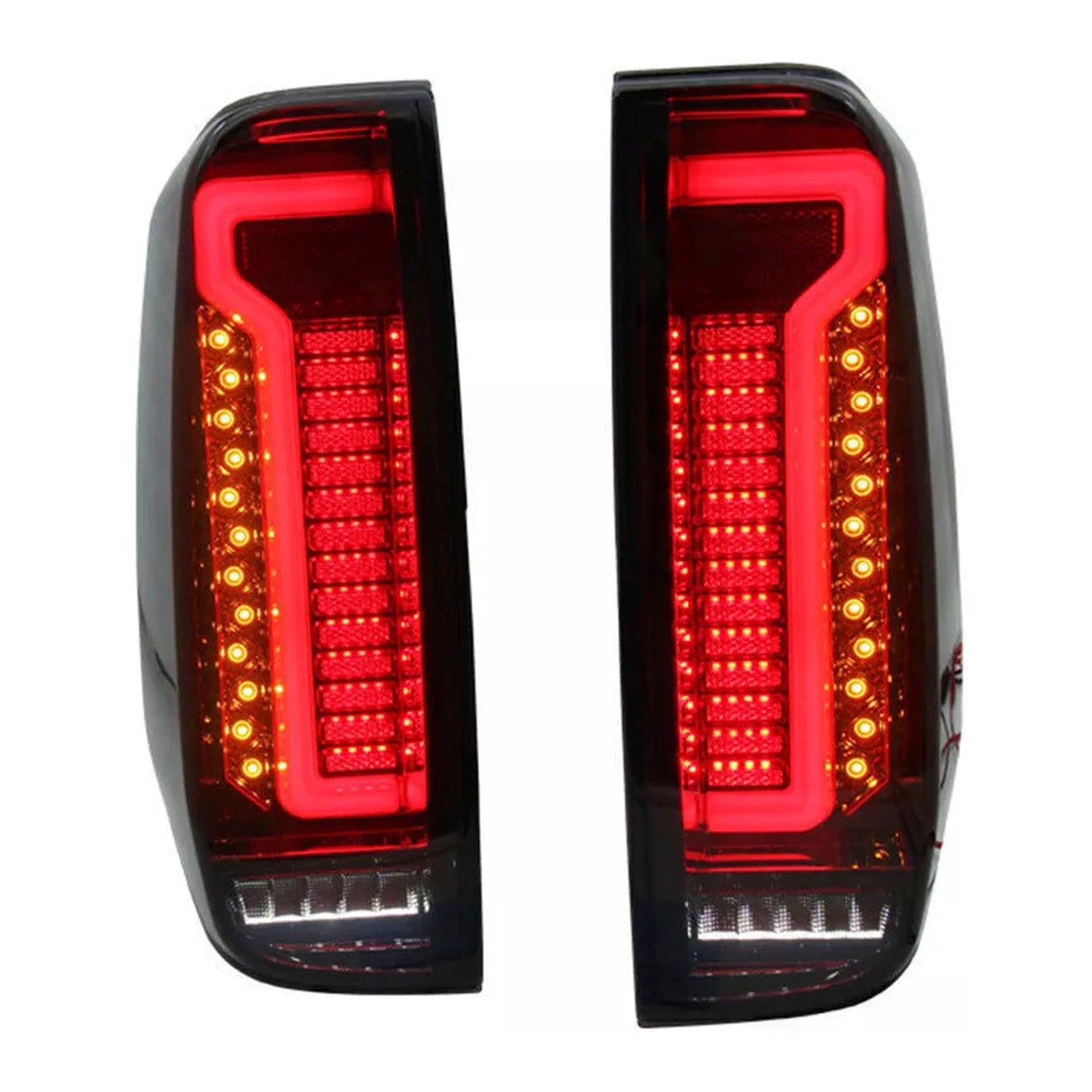 Par de luces traseras LED ahumadas para Nissan Navara D40 Frontier 2005-2012