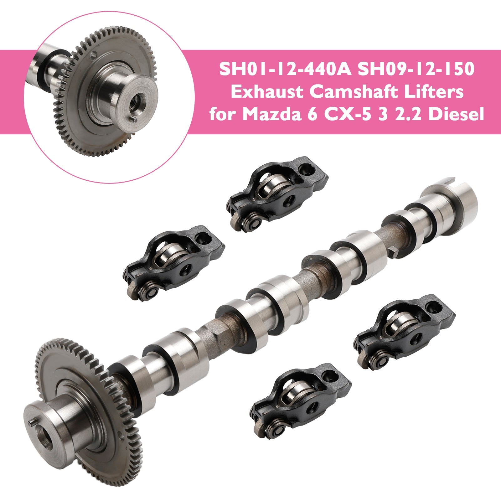 Elevadores de árbol de levas de escape SH01-12-440A SH09-12-150 para Mazda 6 GJ GL 2.2 D 2012-2017