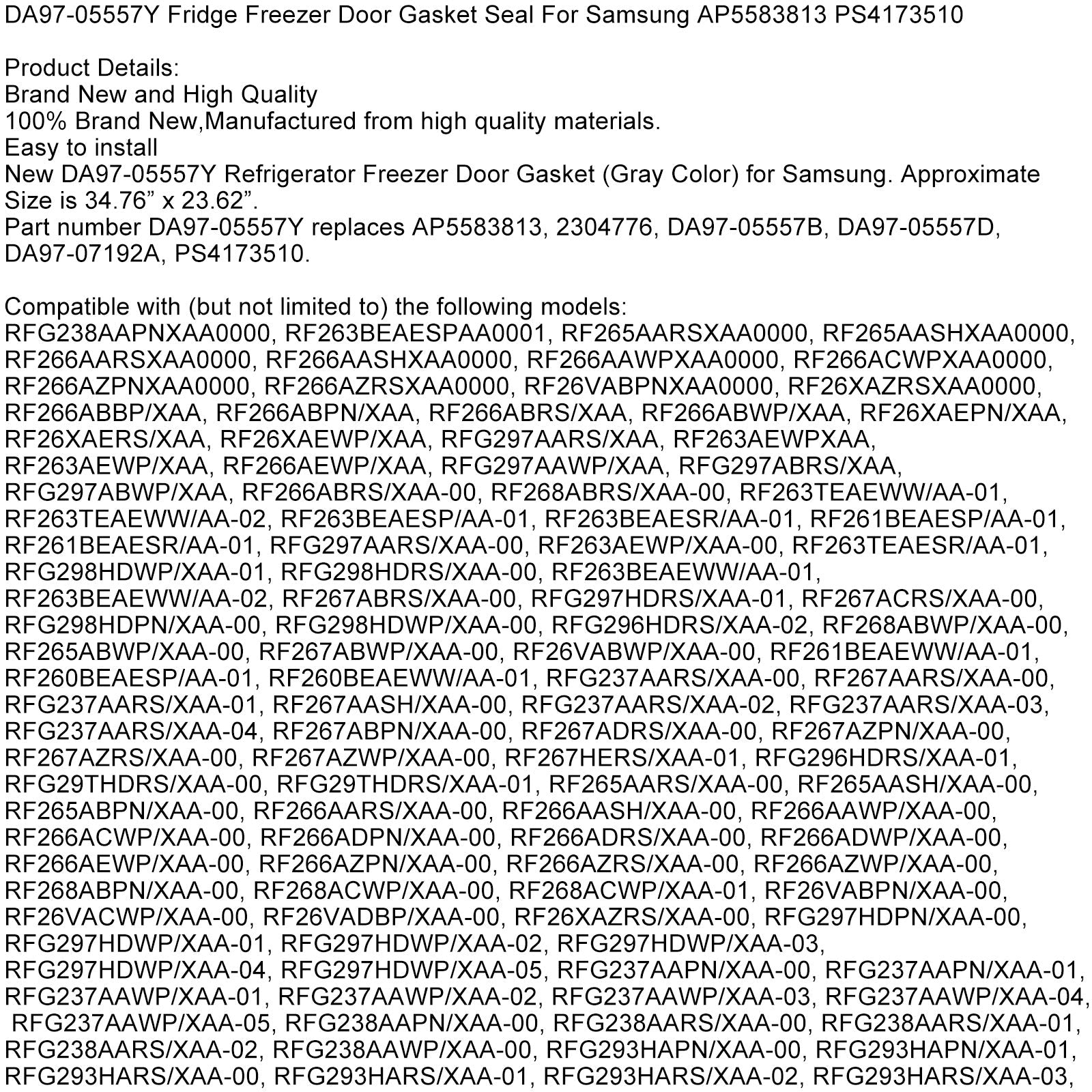 DA97-05557y Freateza dla Samsung AP5583813 PS4173510