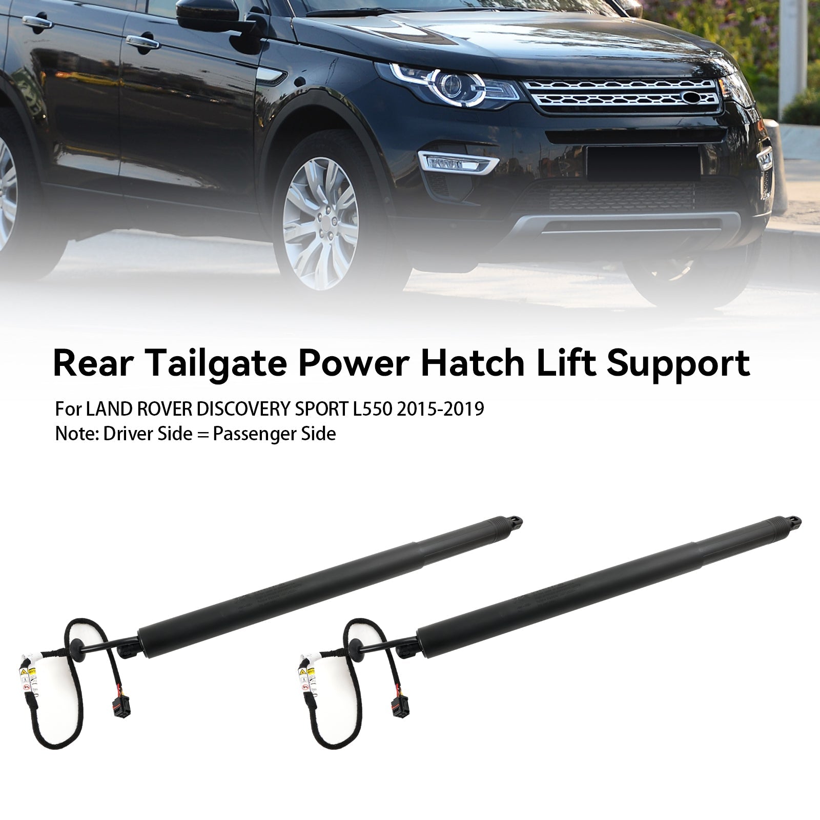 Vérin de hayon électrique (2 pièces) pour Land Rover Discovery Sport (2015-2019) - Références : LR075420, LR058635, LR074798