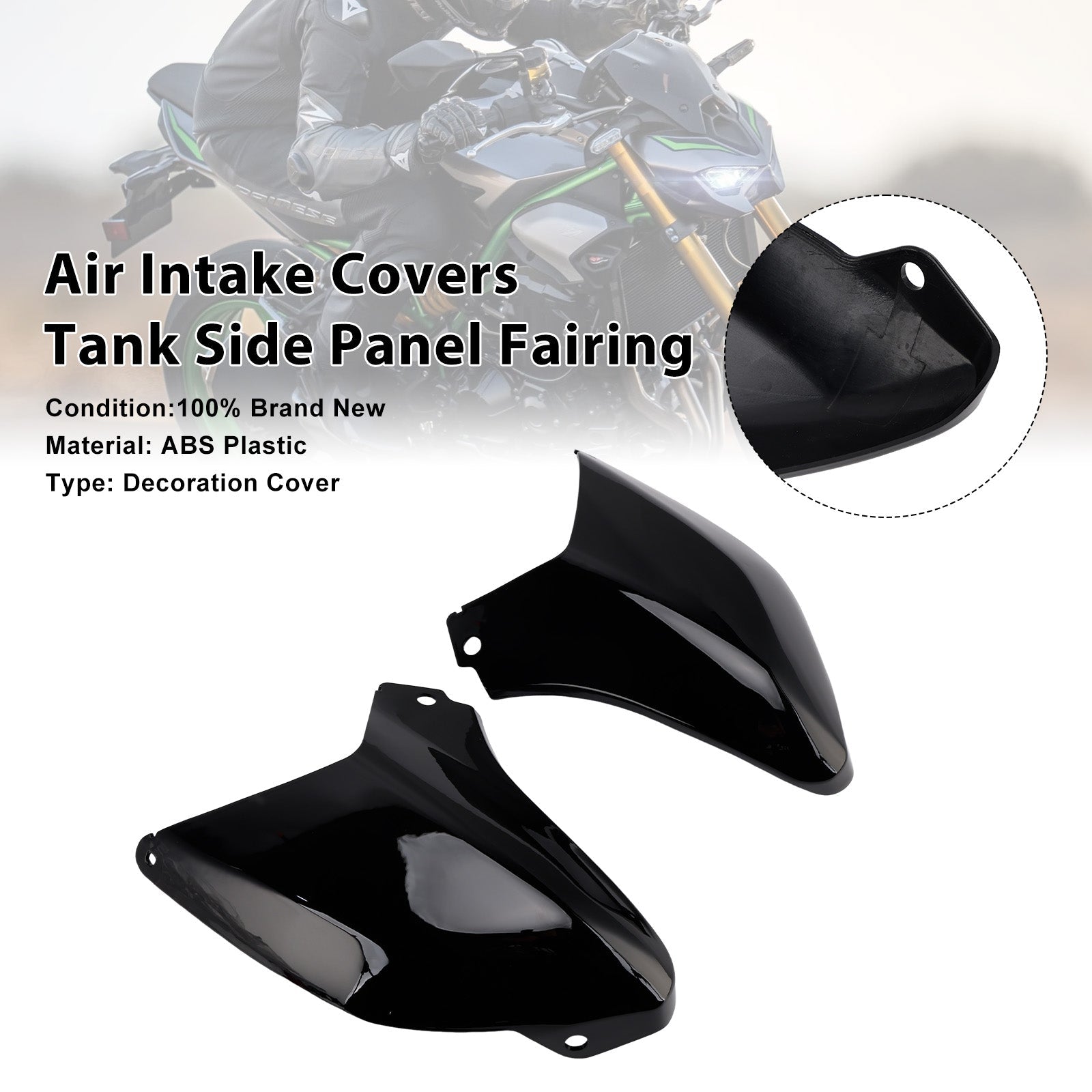 Caches d'admission d'air, carénage latéral du réservoir pour Kawasaki Z900 2025-2026