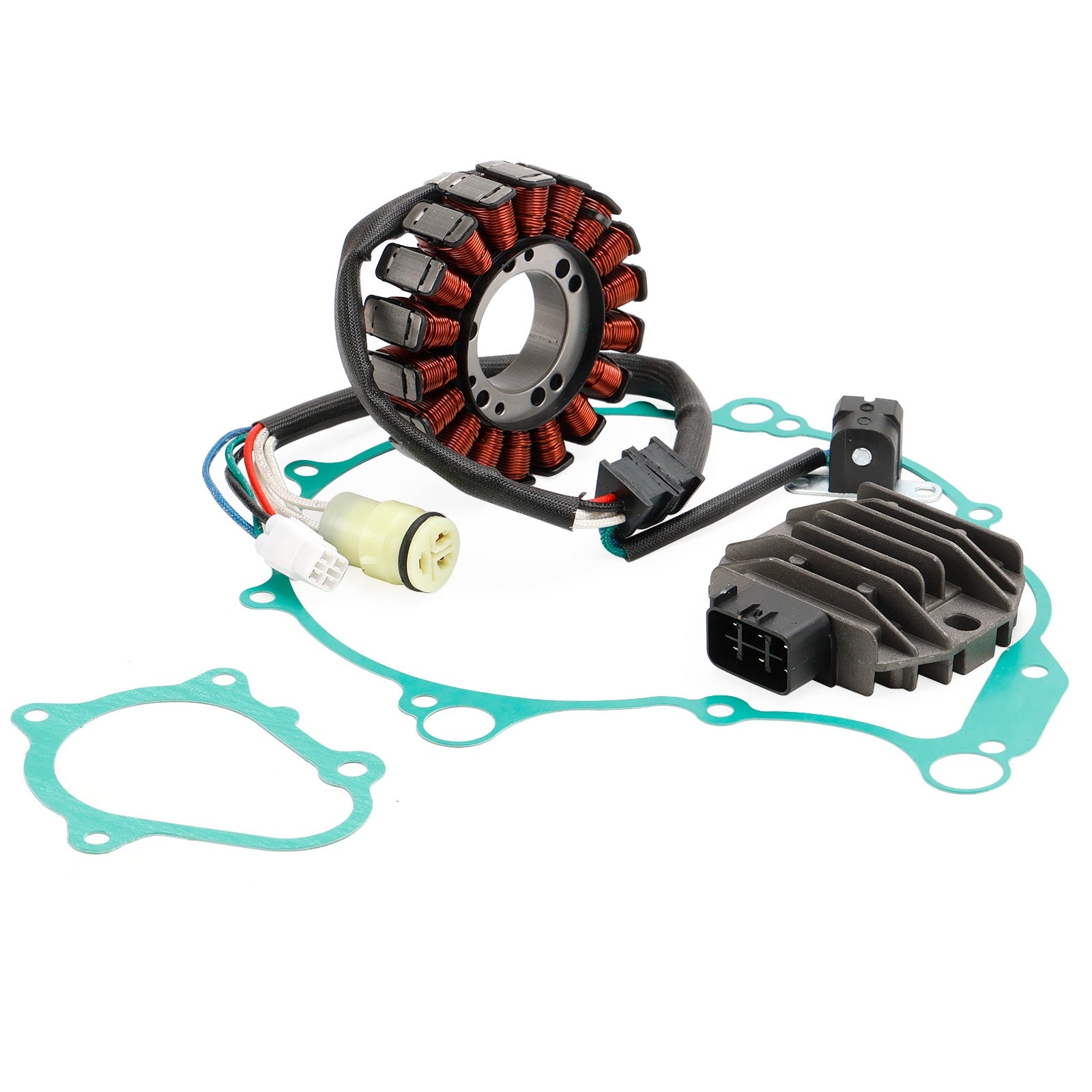 Magneto stojan + prostownik napięcia + uszczelka do Yamaha Raptor 660R YFM660R 2001-2005