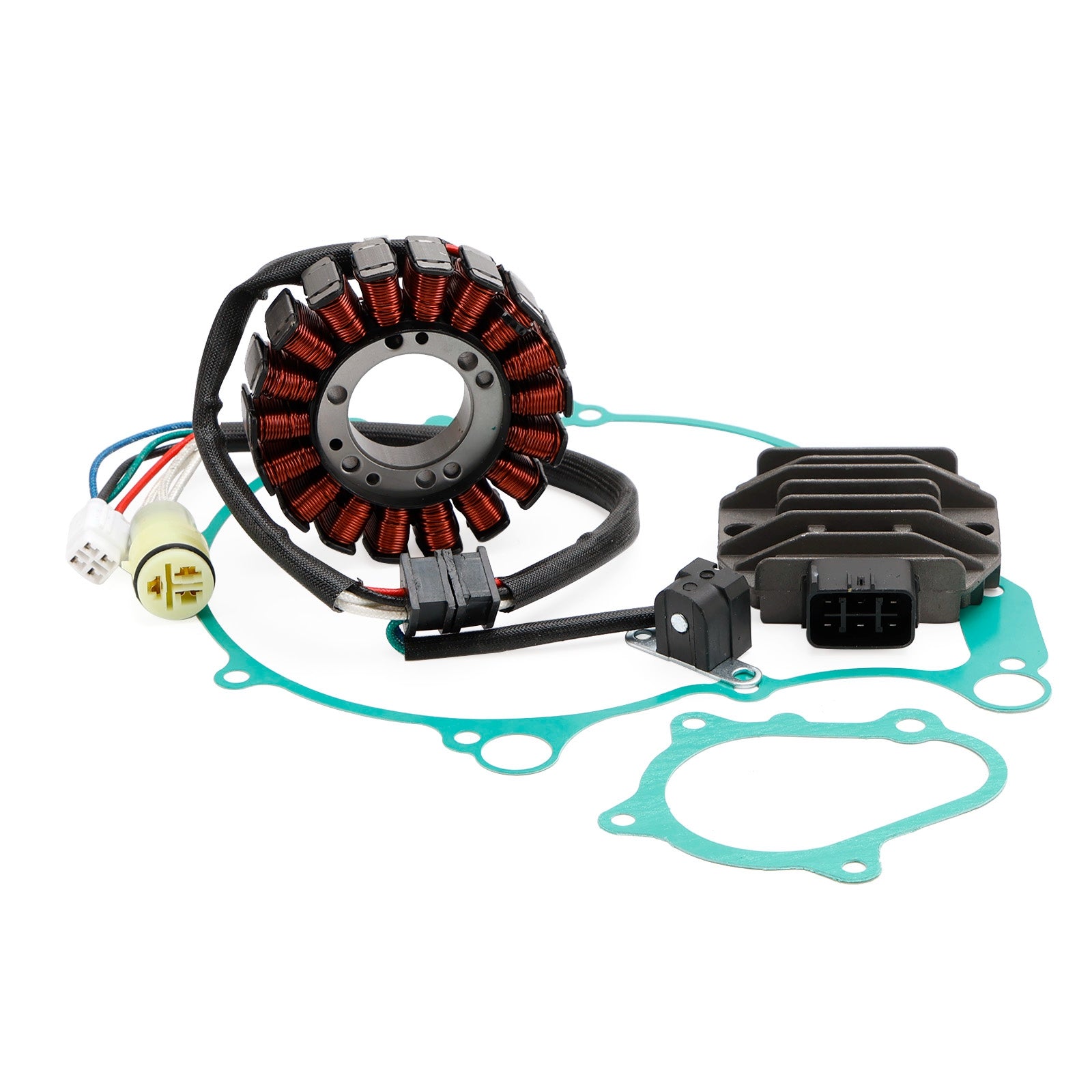 Magneto stojan + prostownik napięcia + uszczelka do Yamaha Raptor 660R YFM660R 2001-2005