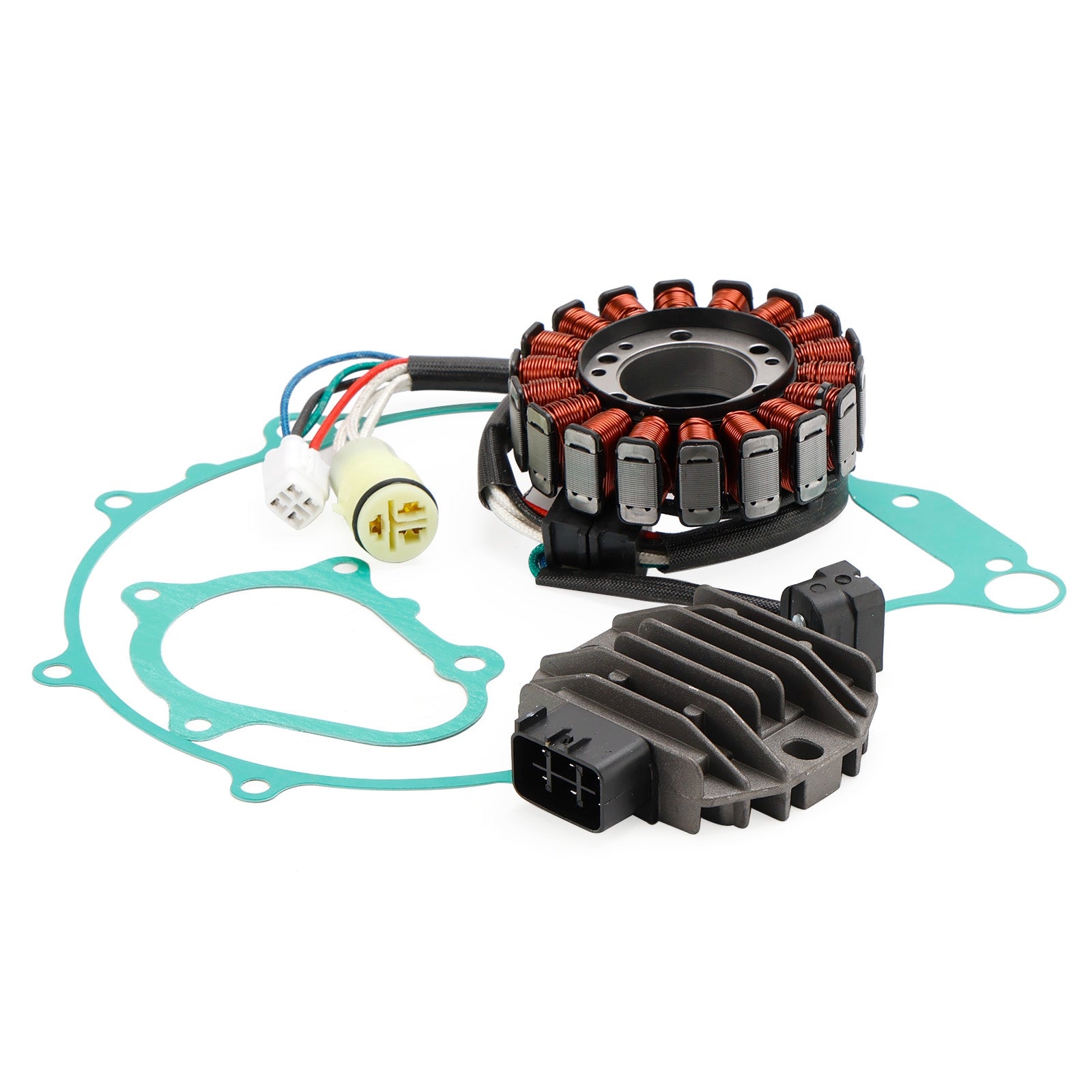 Magneto stojan + prostownik napięcia + uszczelka do Yamaha Raptor 660R YFM660R 2001-2005