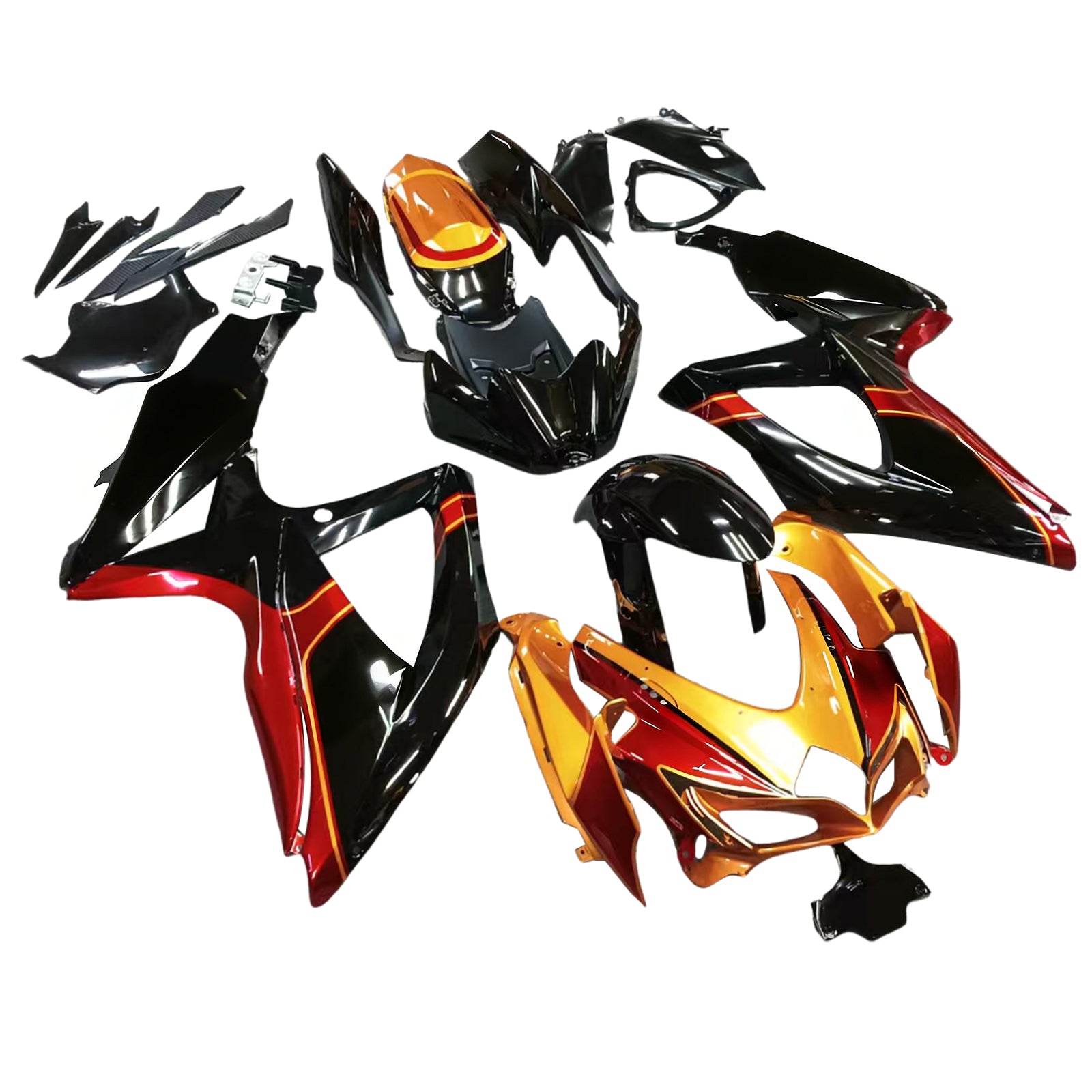 Kit de carénage par injection, carrosserie en plastique ABS pour Suzuki GSXR 600/750 2008-2010 K8