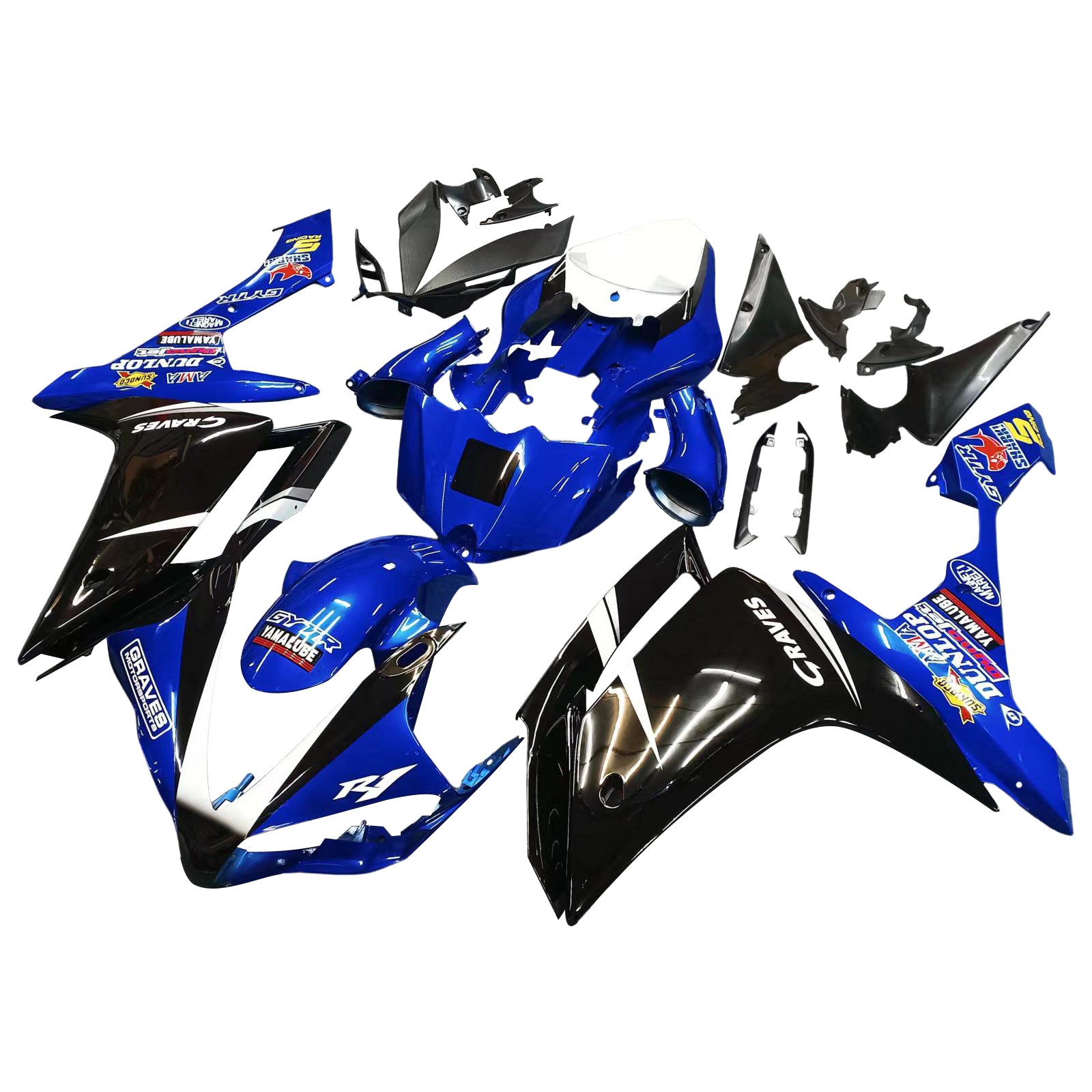 Injection Fairing Kit Bodywork Plastic ABS fit For Yamaha YZF 1000 R1 2007-2008