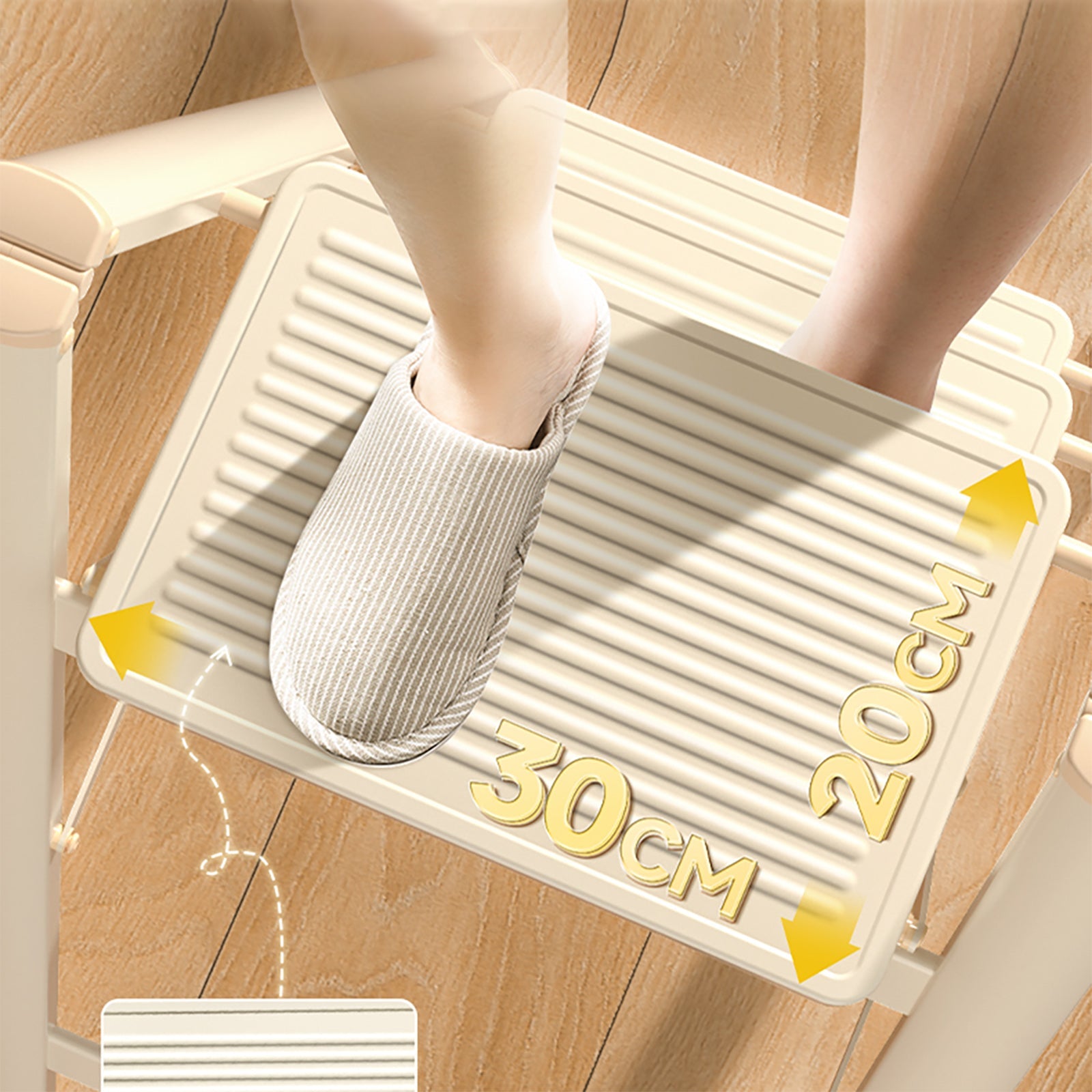 Opstapkruk, 3 niveaus, opvouwbaar, aluminium, ladder, laadvermogen 330,7 lbs