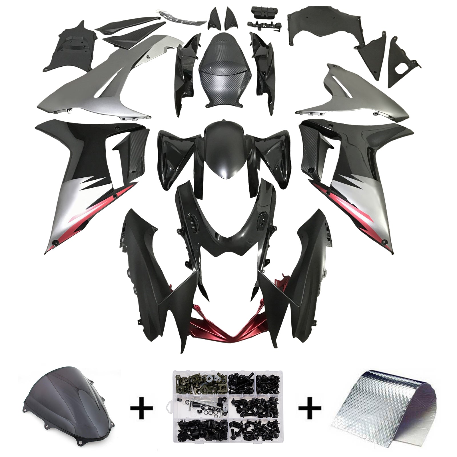 Kit di carenza iniettato in plastica ABS per Suzuki GSXR 600/750 2011-2025 K11