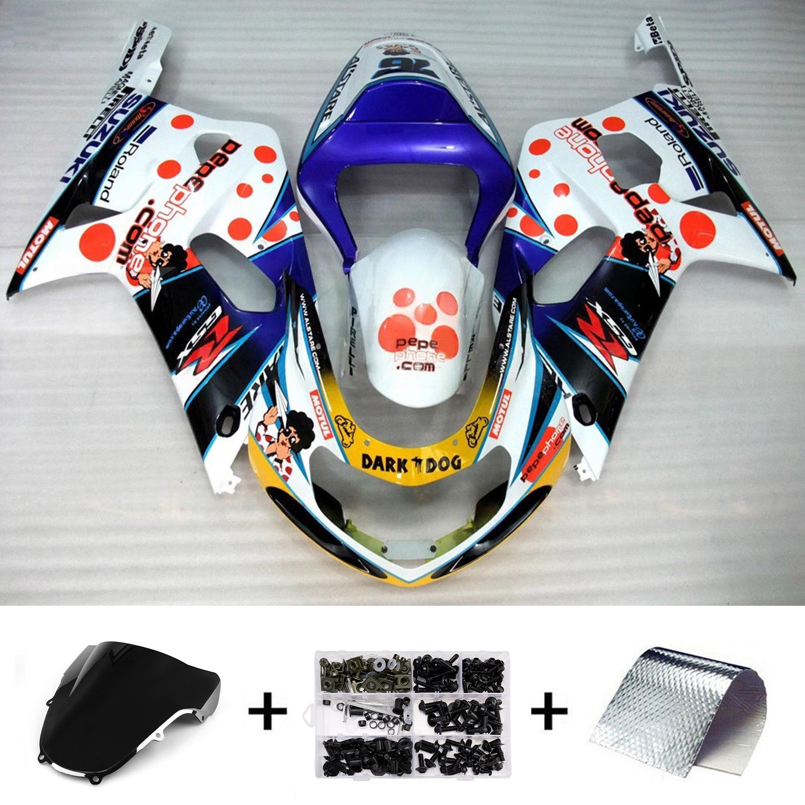 Kit de carenado de inyección para Suzuki GSXR600 2001-2003 GSXR750 2000-2003 K1