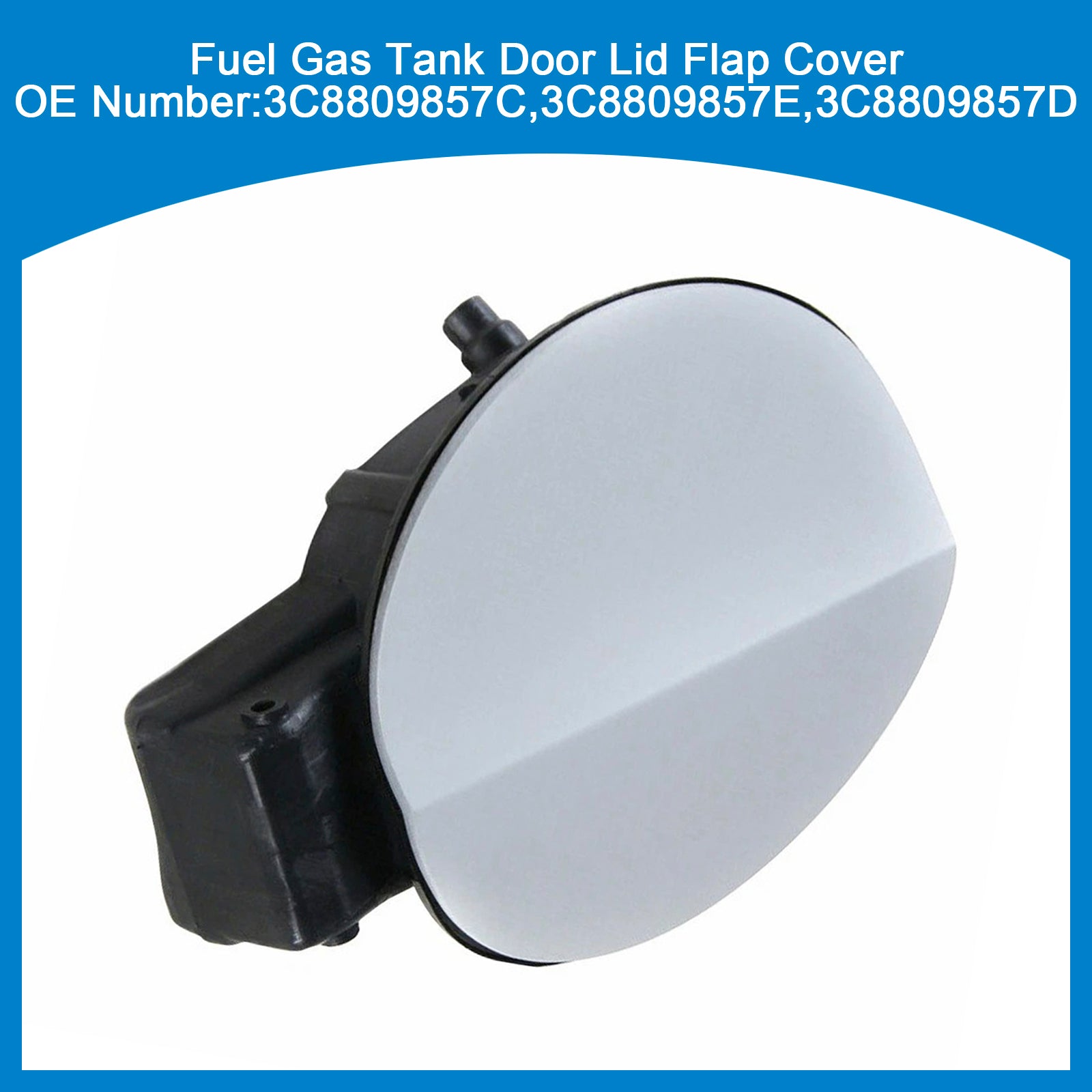 Couvercle de couvercle de réservoir de carburant non peint 3C8809857E pour VW Passat CC 2006-12