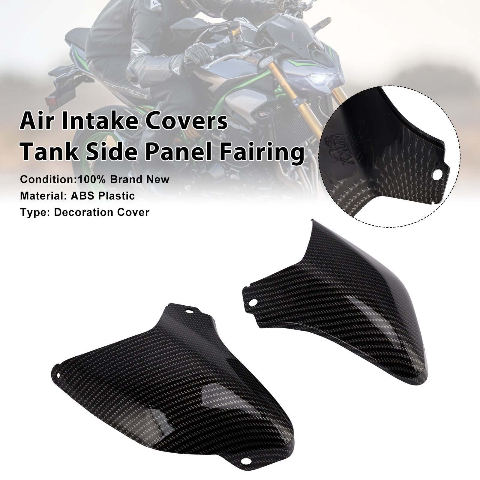 Caches d'admission d'air, carénage latéral du réservoir pour Kawasaki Z900 2025-2026