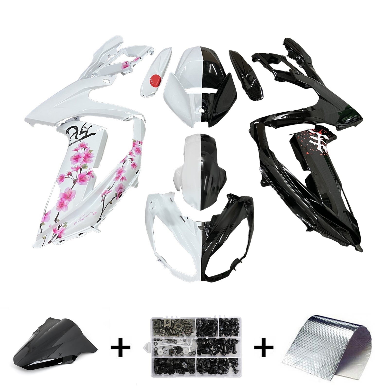 Kit di carenatura a iniezione, corpo in plastica ABS per Kawasaki ER-6F Ninja650 2012-2016
