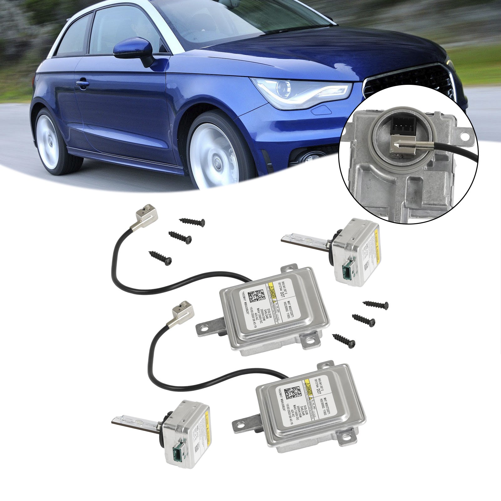 Modulo unità di controllo luce HID con zavorra allo xeno e lampadina D3S per Audi VW