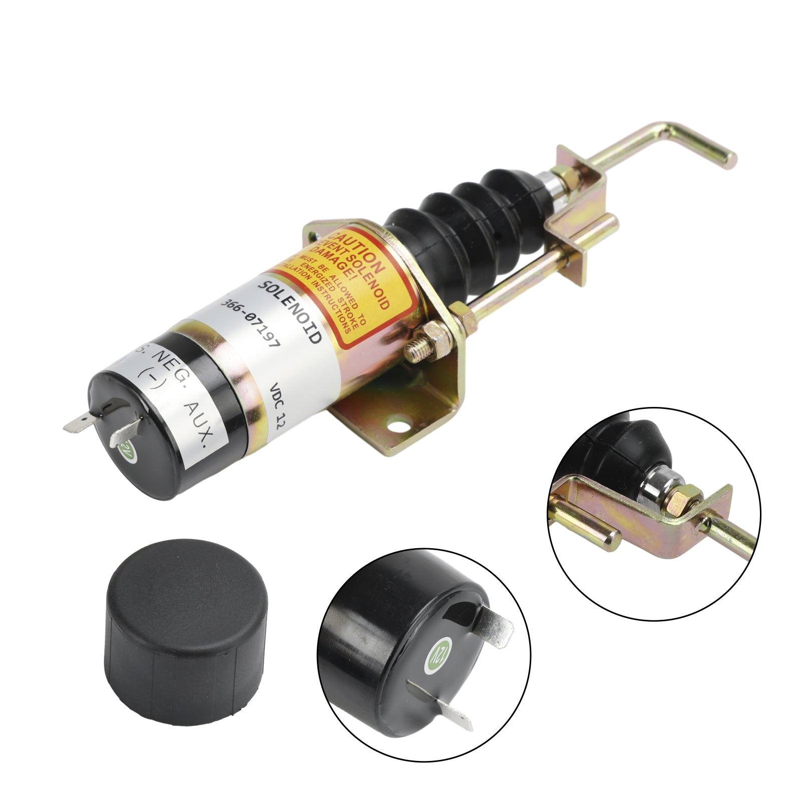Solénoïde D'Arrêt De Carburant 366-07197 Pour Lister Petter 12V 1502-12C7U2B2S1