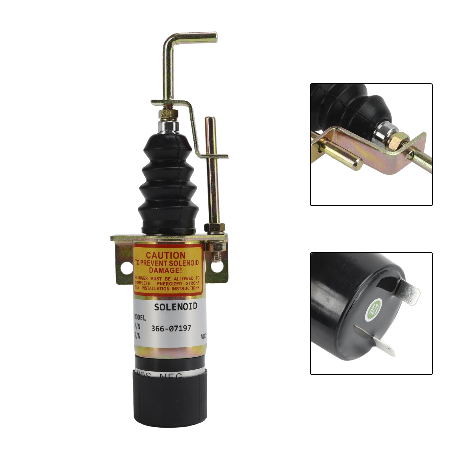 Solénoïde D'Arrêt De Carburant 366-07197 Pour Lister Petter 12V 1502-12C7U2B2S1
