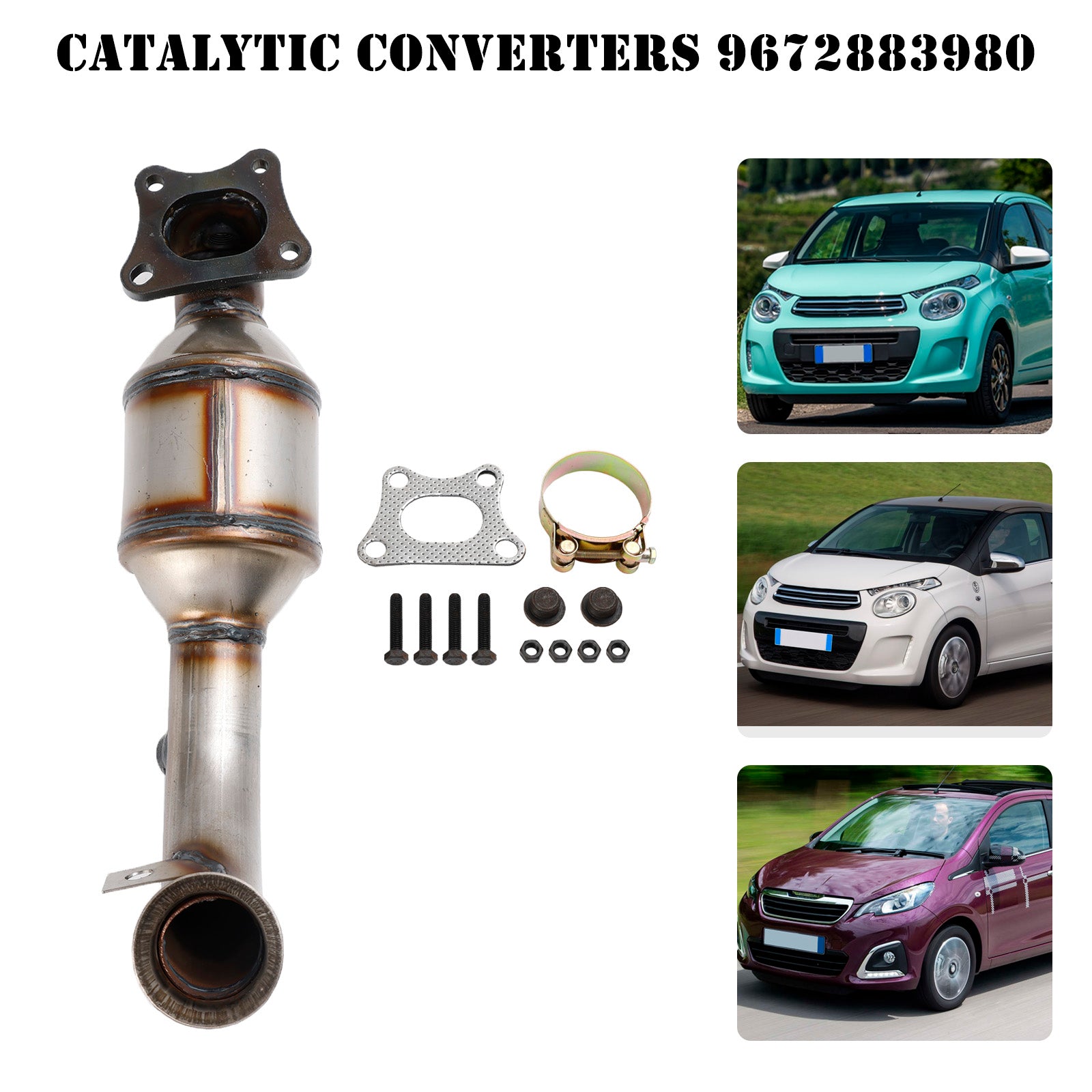 Catalizzatore Citroën C-Elysée, C1 II, C3 II, C3 III, C4 Cactus, DS3, DS3 Cabriolet 9822117480