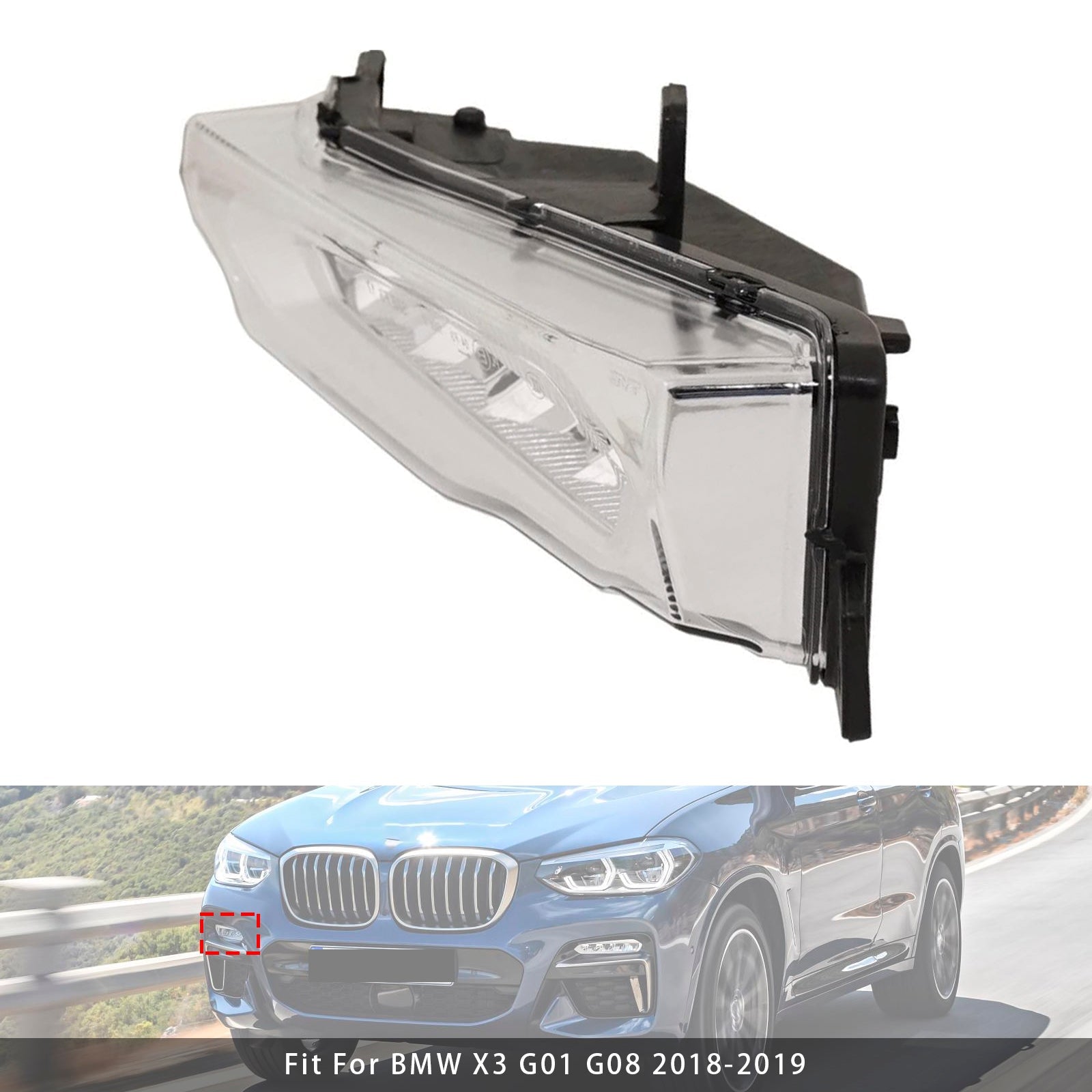 Luce della nebbia antincendio prima di destra al LED per BMW X3 G01 G08 X4 G02 2018-2019 63177412528