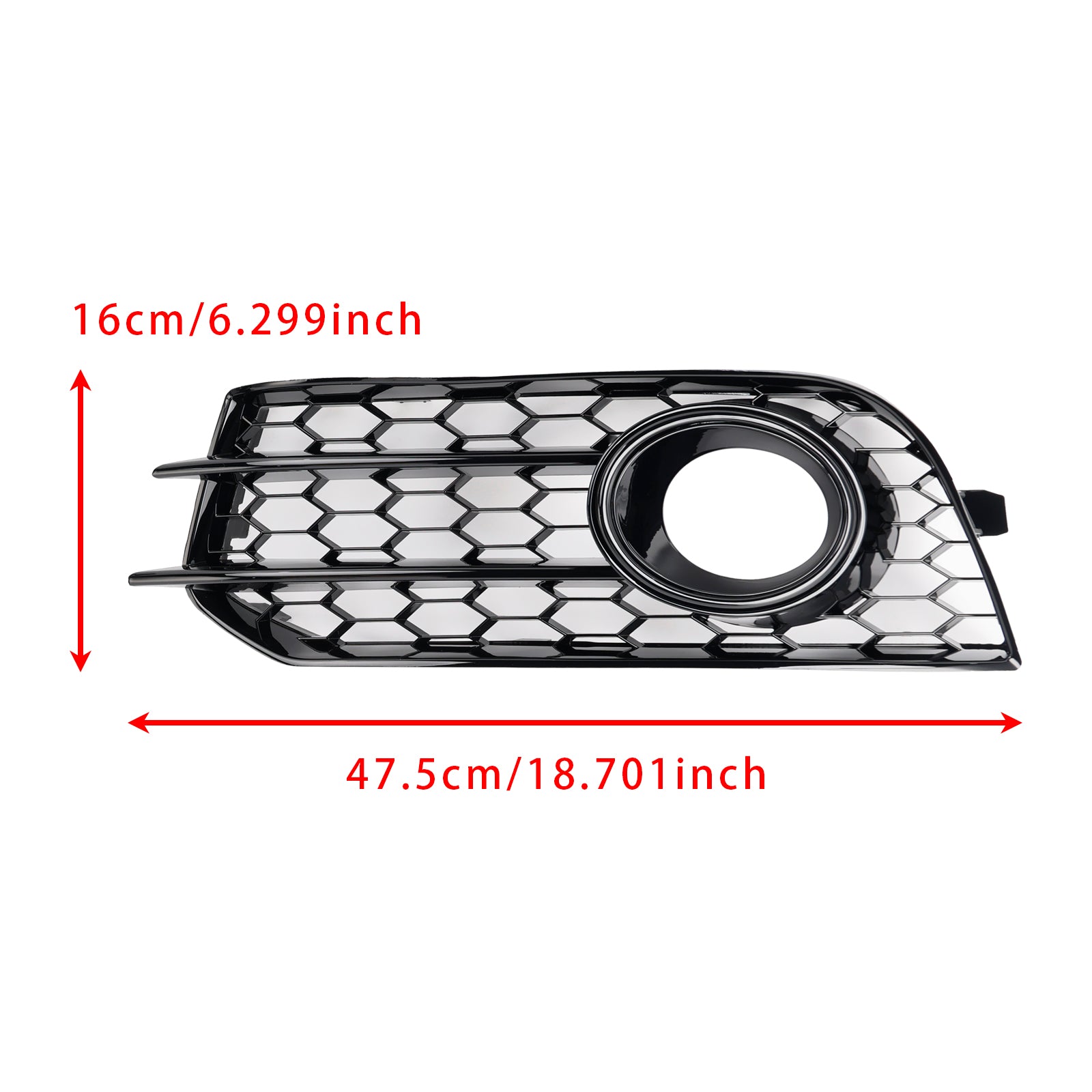 Black Honeycomb Fog Protective Grid voor Audi A1 2010-2014 Front Bumper