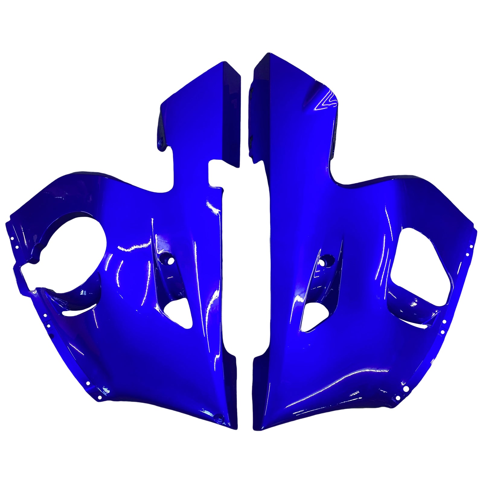 Kit de carénage en plastique ABS moulé par injection bleu et blanc pour Yamaha YZF R6 1998-2002