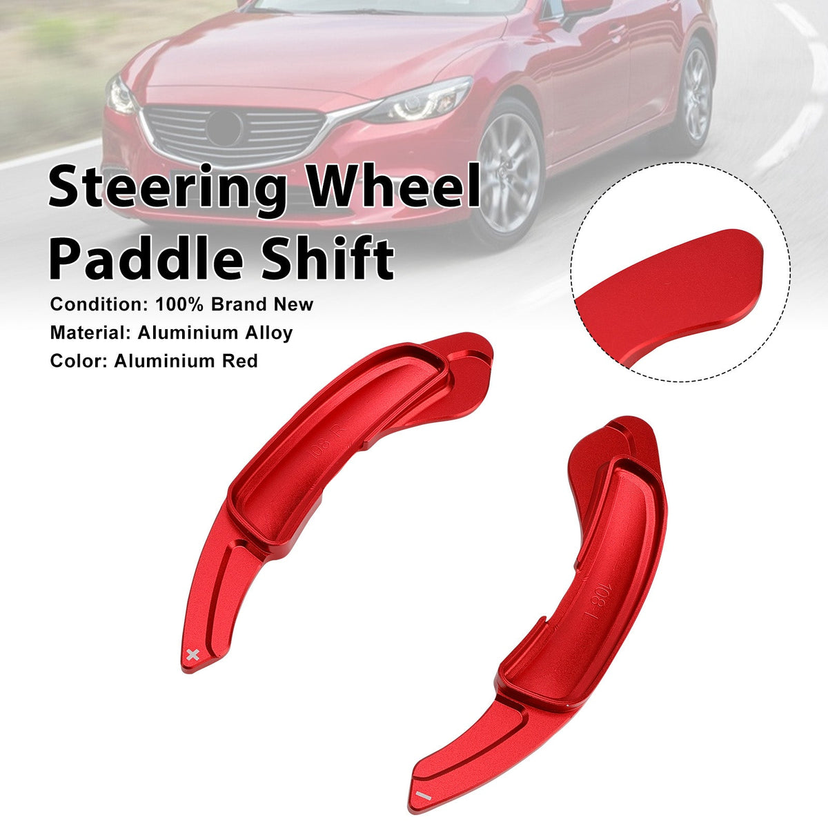Palettes de changement de vitesse au volant pour Mazda 6 Atenza 2009-2015, en aluminium rouge