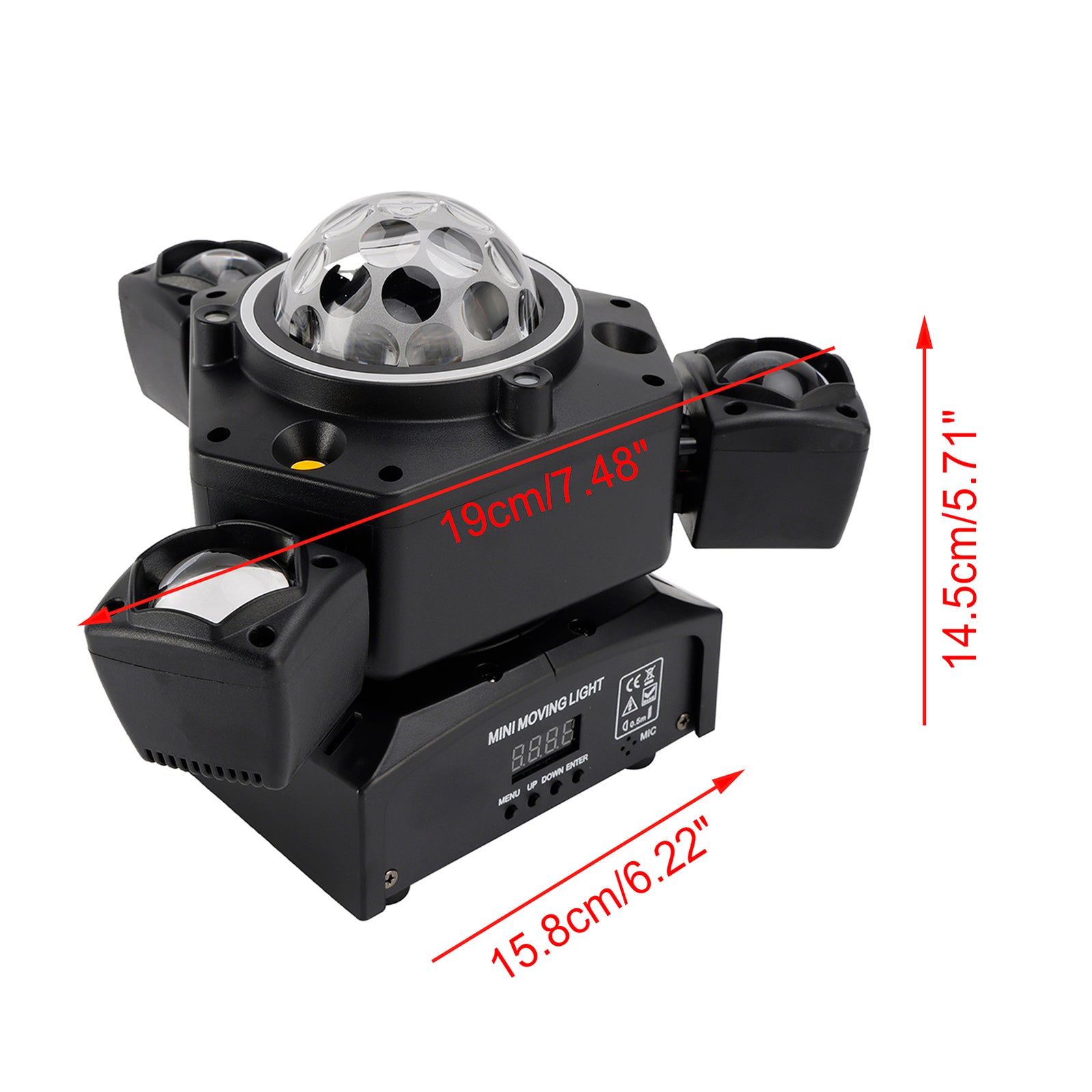 Projektor sceniczny LED z trzema ruchomymi głowicami i wiązką lasera do klubu nocnego