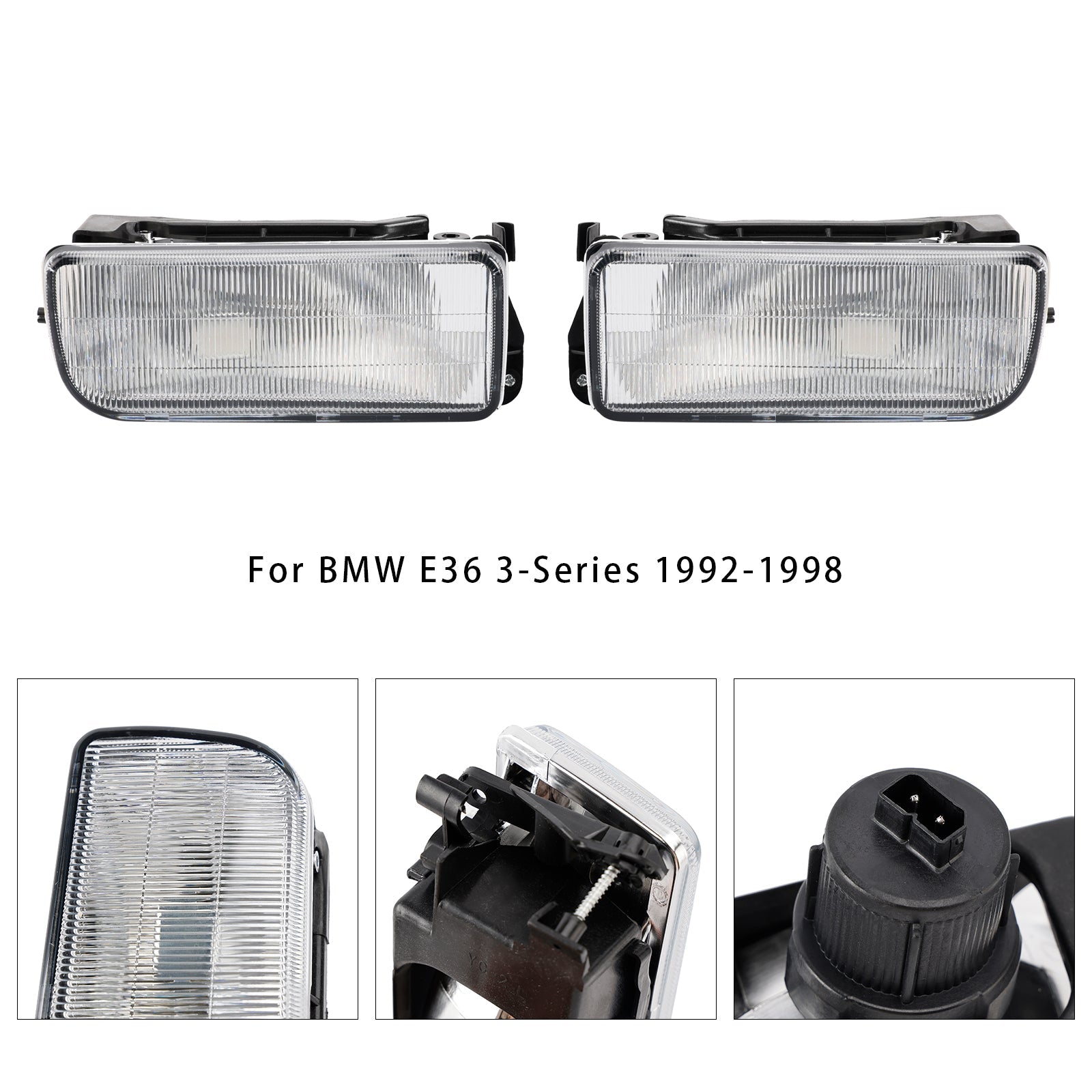 Paire de phares antibrouillard avant sans ampoules pour BMW Série 3 E36 1992-1998
