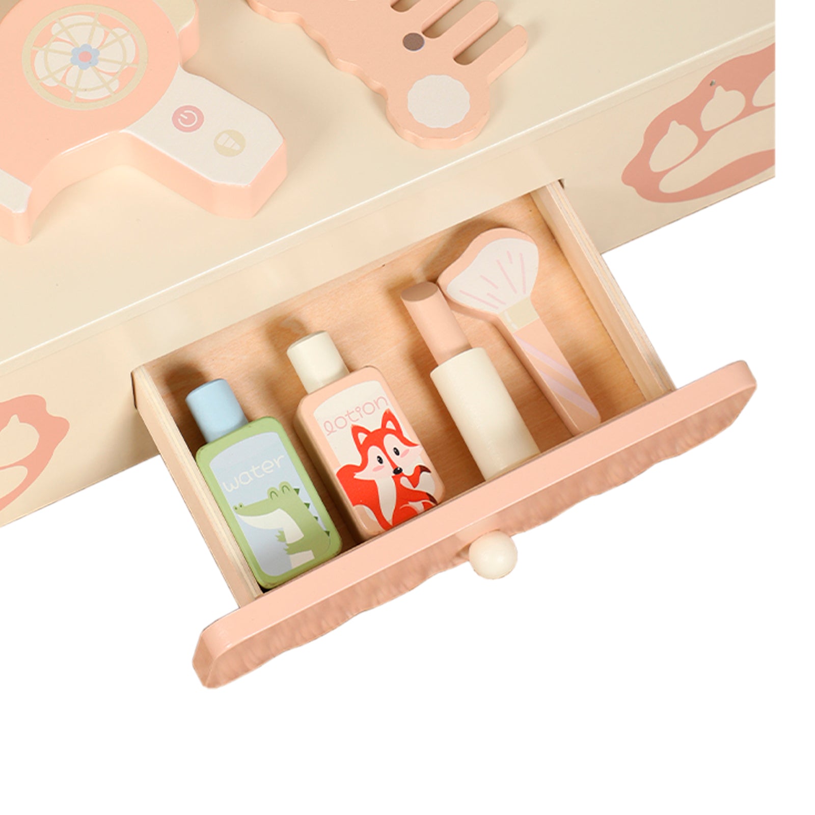 Kindermake-upset met spiegel en lades – kaptafel en make-upspeelgoed voor meisjes, perfect cadeau voor meisjes