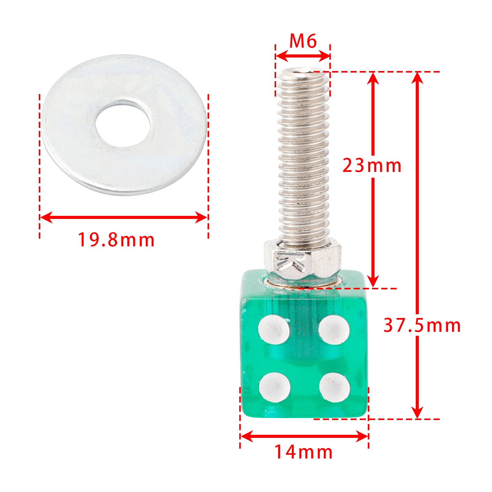 2x aangepast plastic dobbelstenen kentekenplaat voor groen plastic voor motorfietsbobbermotorfiets