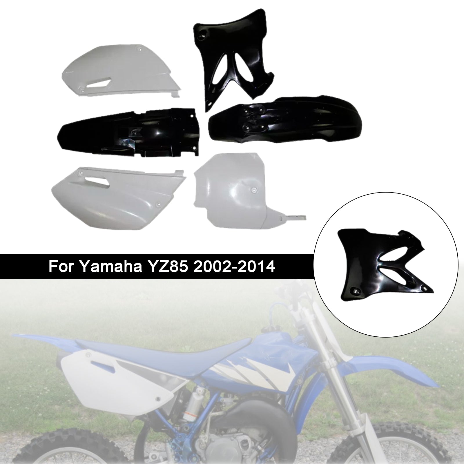 Kit de carénage de garde-boue en plastique pour Yamaha YZ85 2002-2014