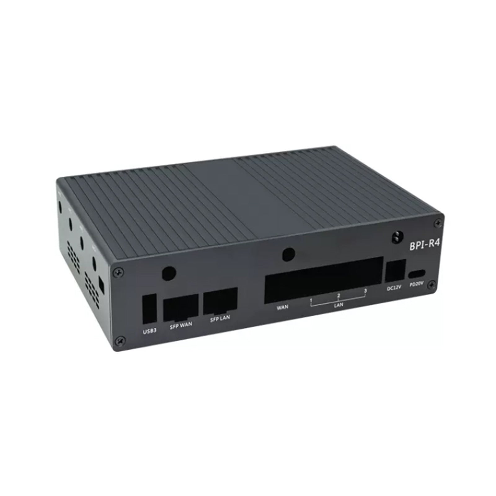 Beschermende schaal in aluminium voor banaan Pi R4 met radiator