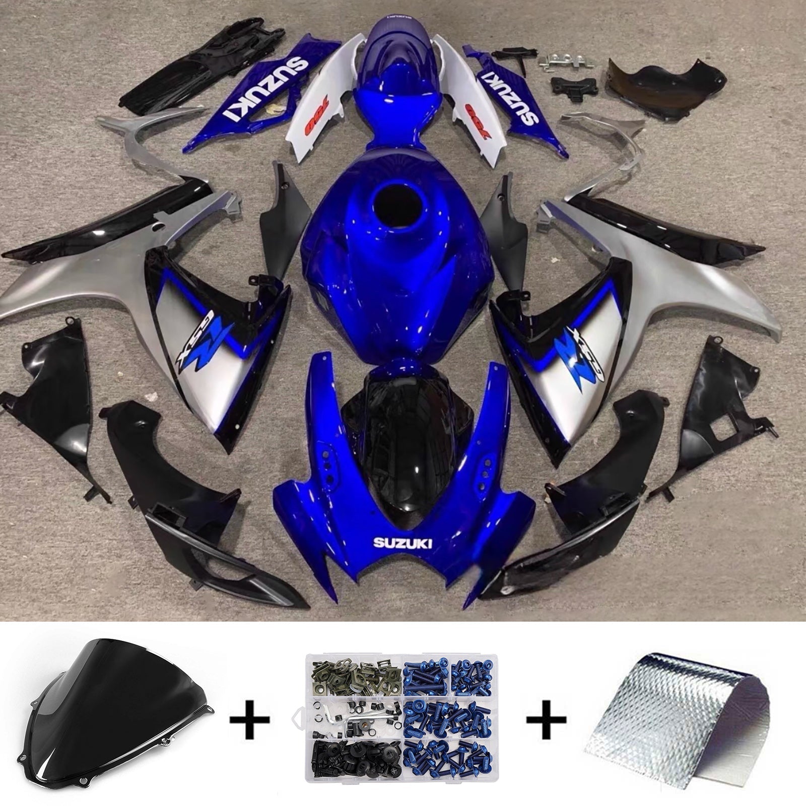 Kit de carénage injecté en plastique ABS pour Suzuki GSXR 600/750 2006-2007 K6