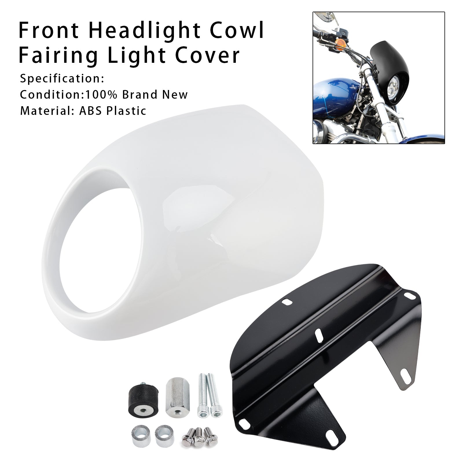 Cache de phare pour Sportster Dyna XL 883 1200 FX (à partir de 1973)