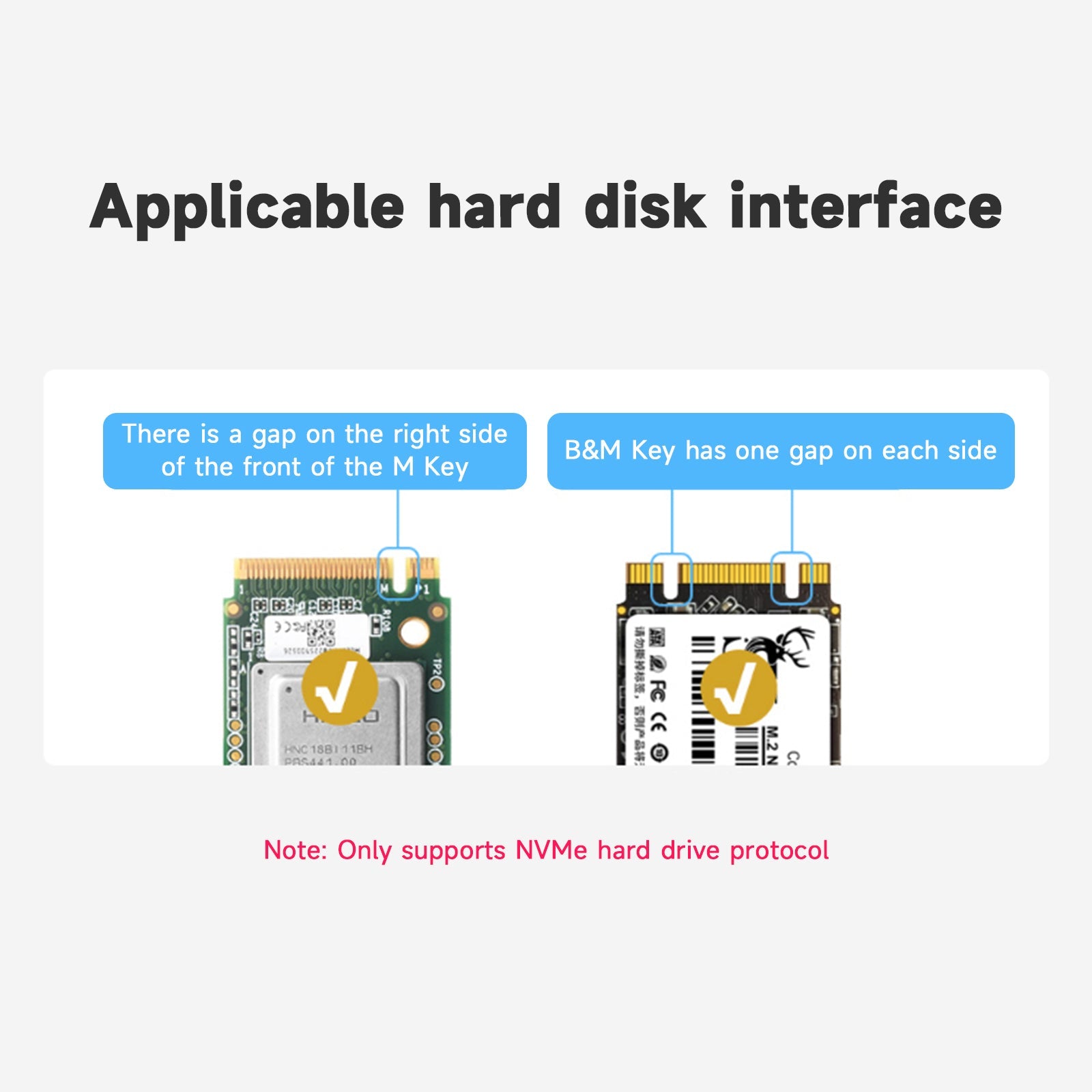 Scheda di espansione adattatore Raspberry Pi 5 PCIe a M.2 5/5B Protocollo disco rigido Nvme