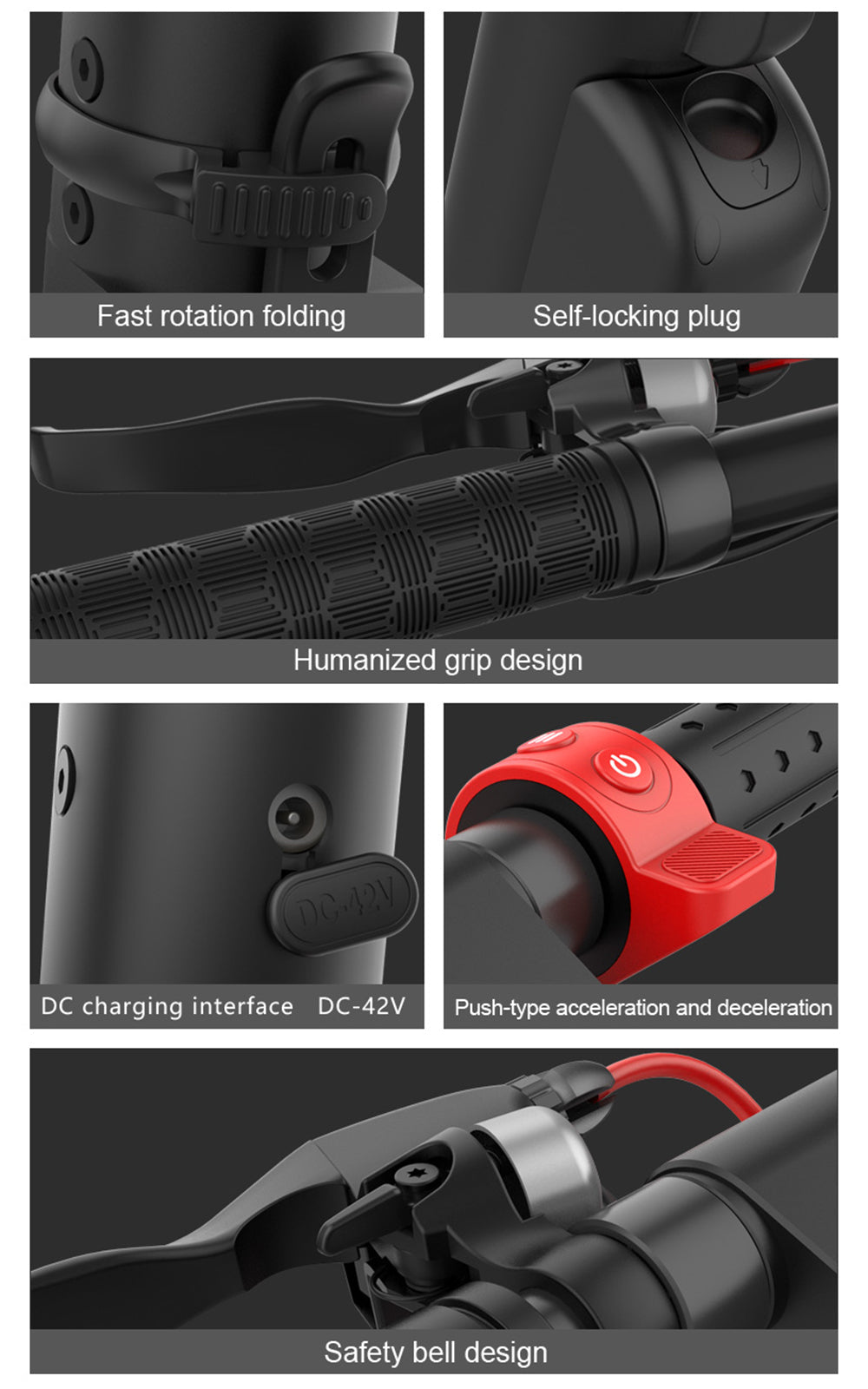 10-calowa składana hulajnoga elektryczna o mocy 350 W i zasięgu 45 KM do dojazdów do miasta dla dorosłych