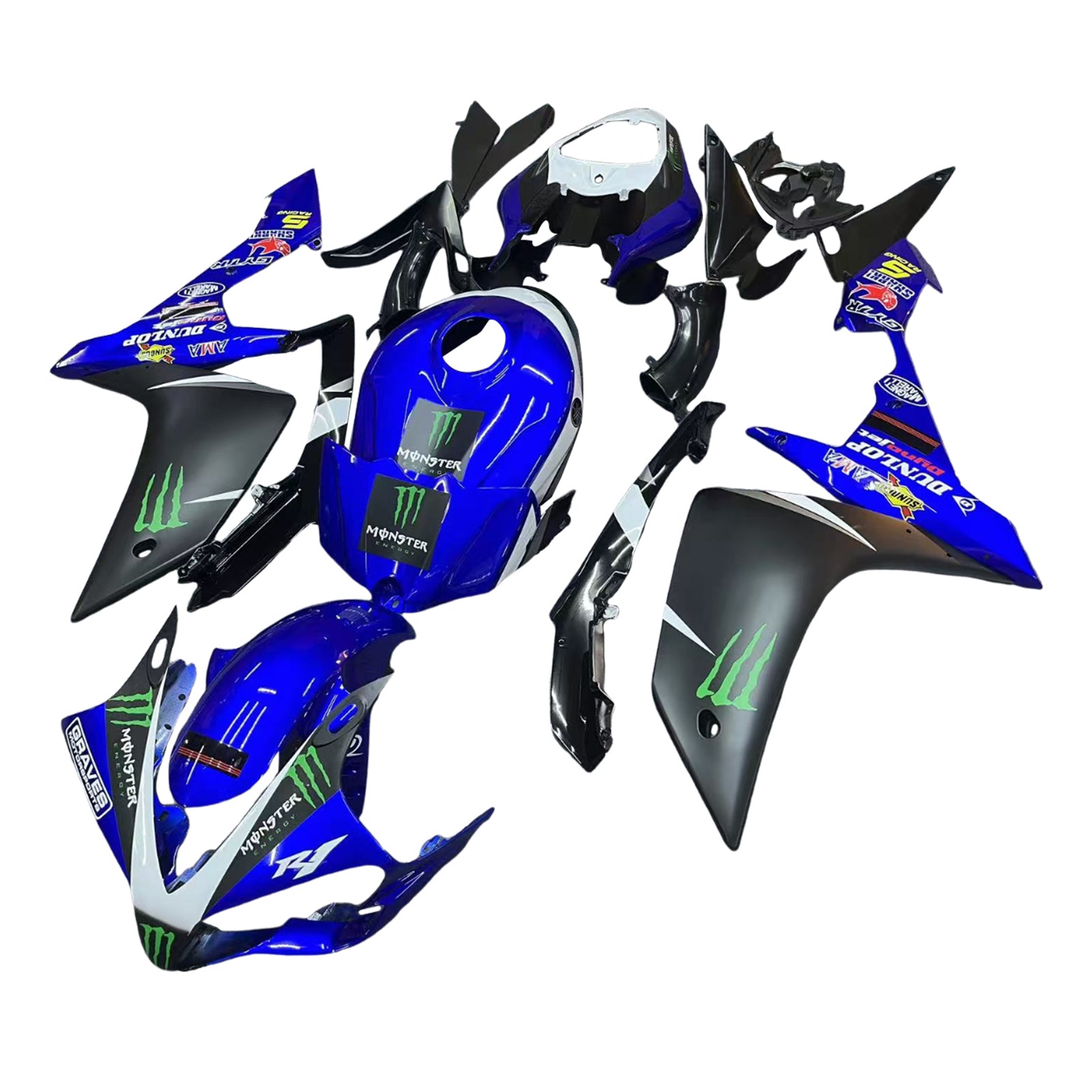 Injektiotapapakkaus Konttien muovinen abs sopii Yamaha YZF-R1 2007-2008