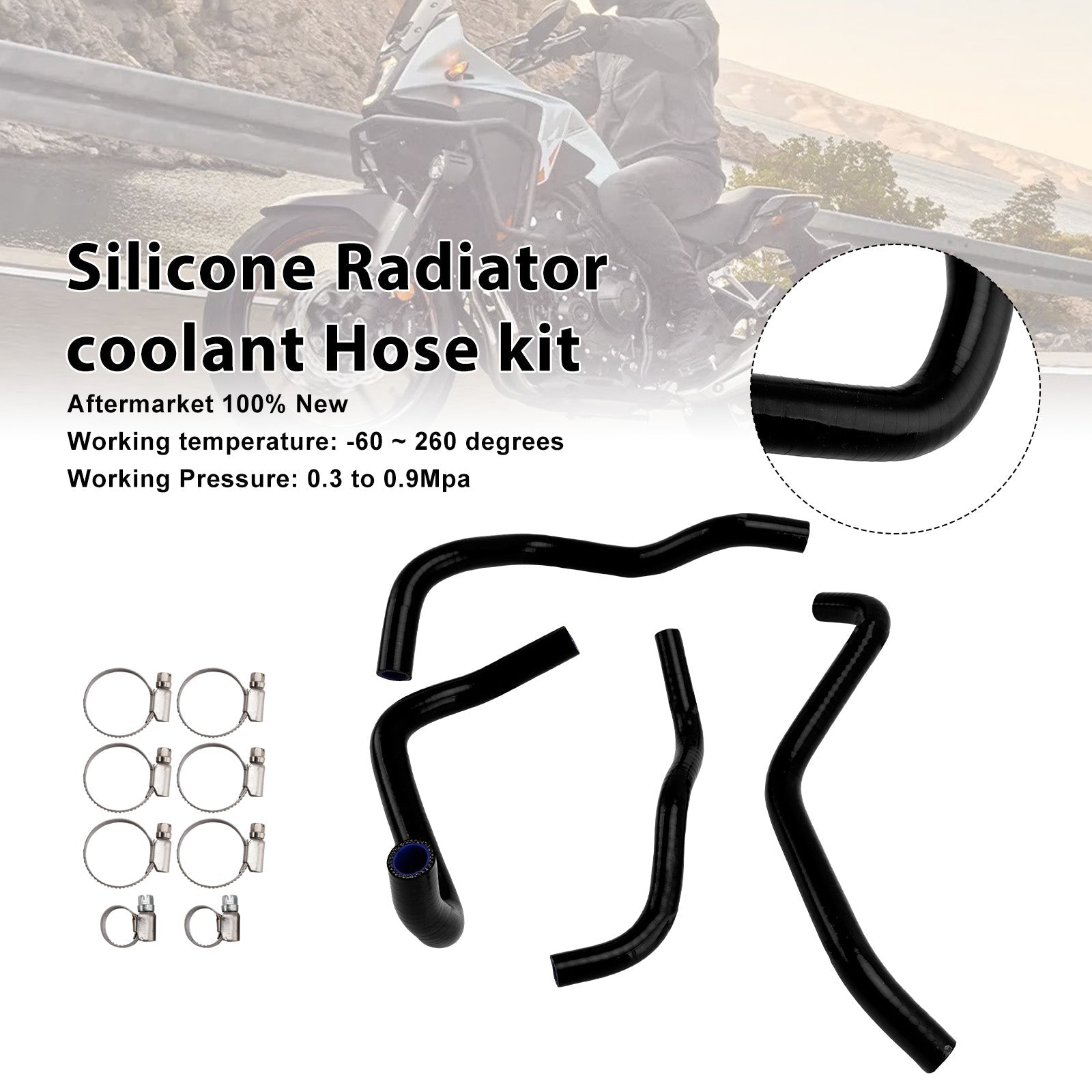 Durite de refroidissement en silicone pour radiateur Honda NX400 NX500 (2024-2025)