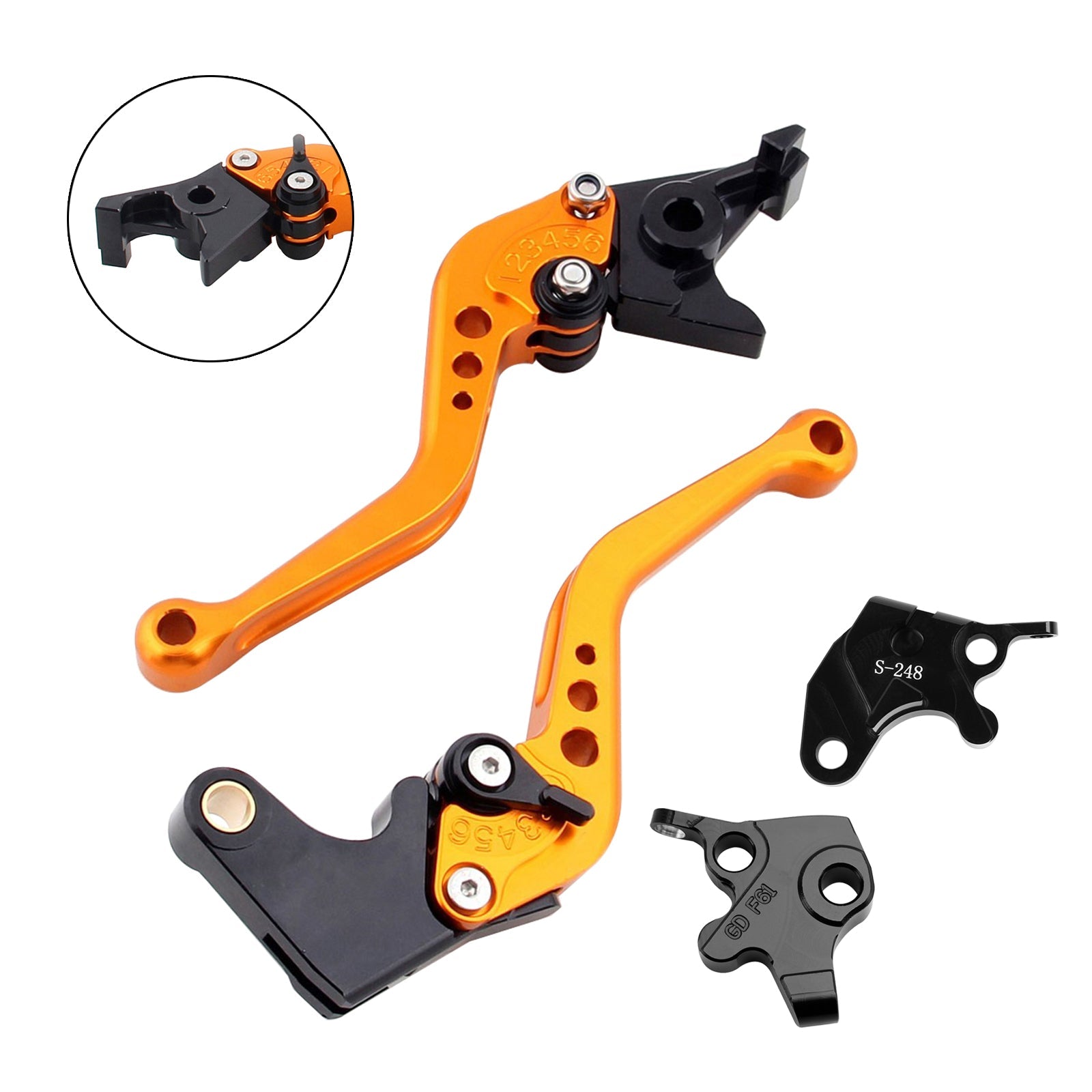 Palanca de freno y embrague corta para Yamaha YZF R125 2008-2011