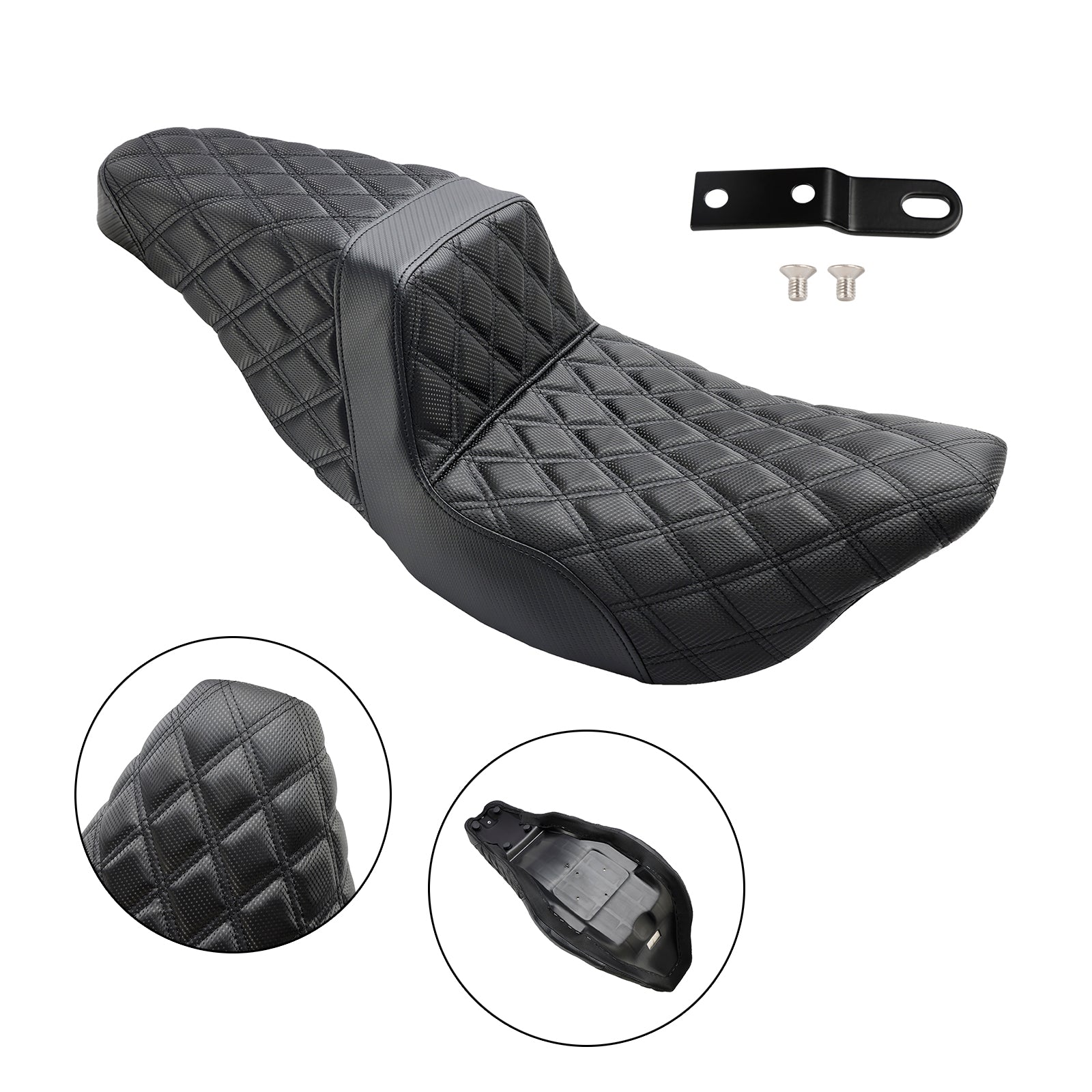 Screamin 'Eagle Road King FLHRSE4 2008 : asiento del pasajero del conductor y delantero/trasero, negro