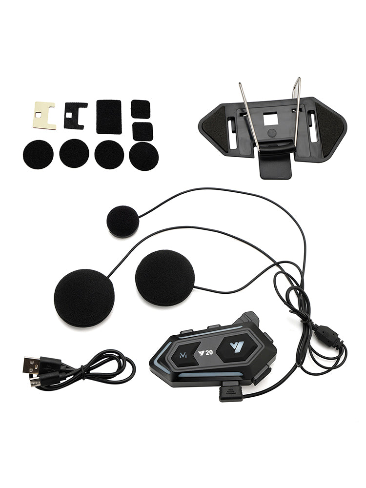 Casque Bluetooth Écouteur Casque Lecteur Sans Fil Universel Noir Y20 Pour Moto