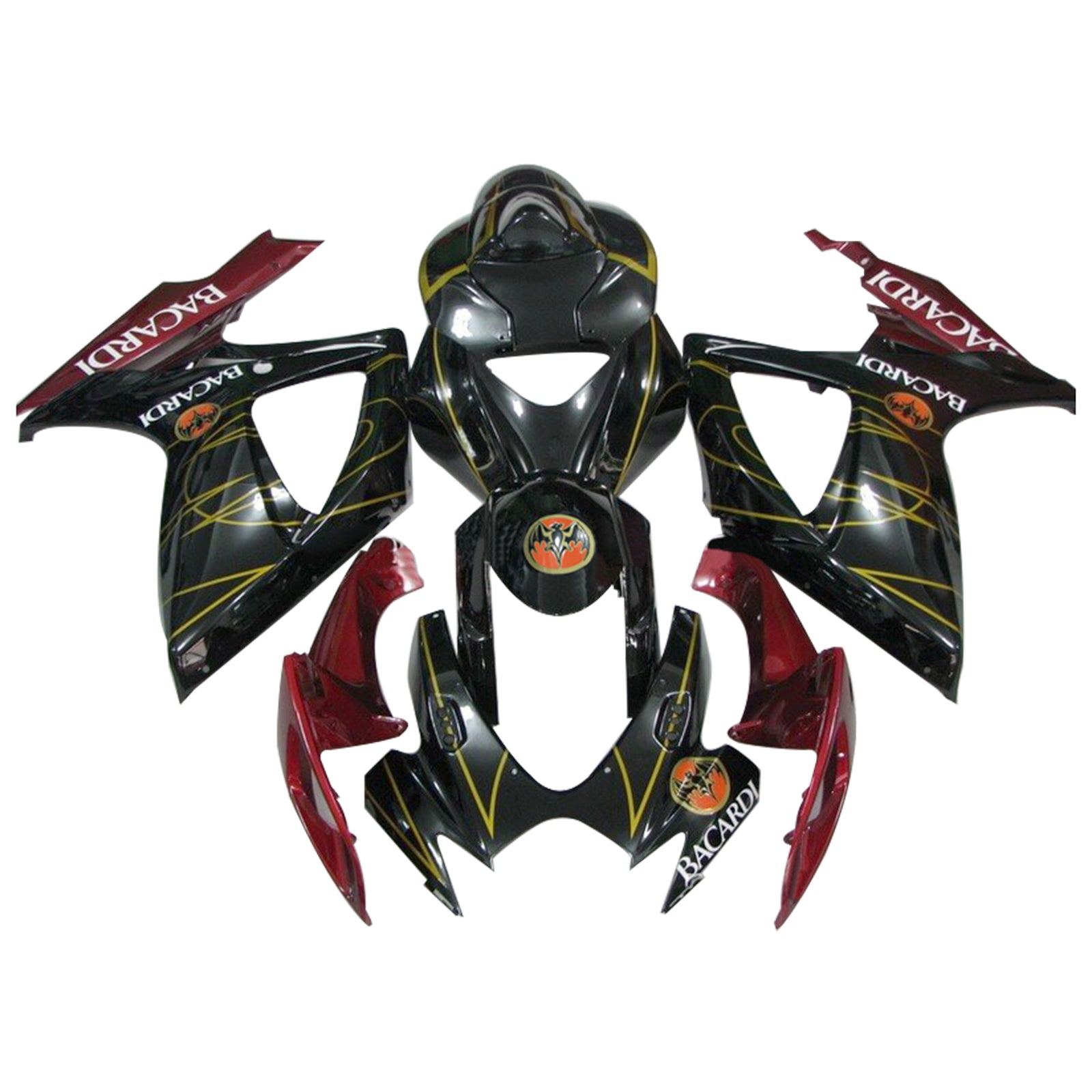 Kit carenatura iniezione carrozzeria in plastica ABS Suzuki GSXR 600/750 K6 2006-2007