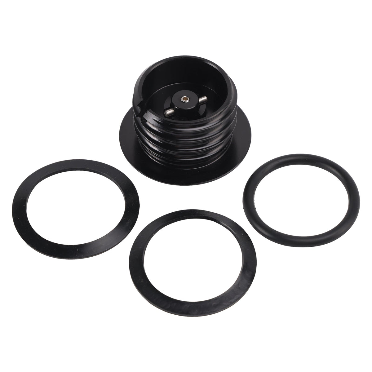 Ensemble de bouchons de réservoir d'essence à ouverture escamotable noirs pour Softail Low Rider Dyna Sport Super Glide