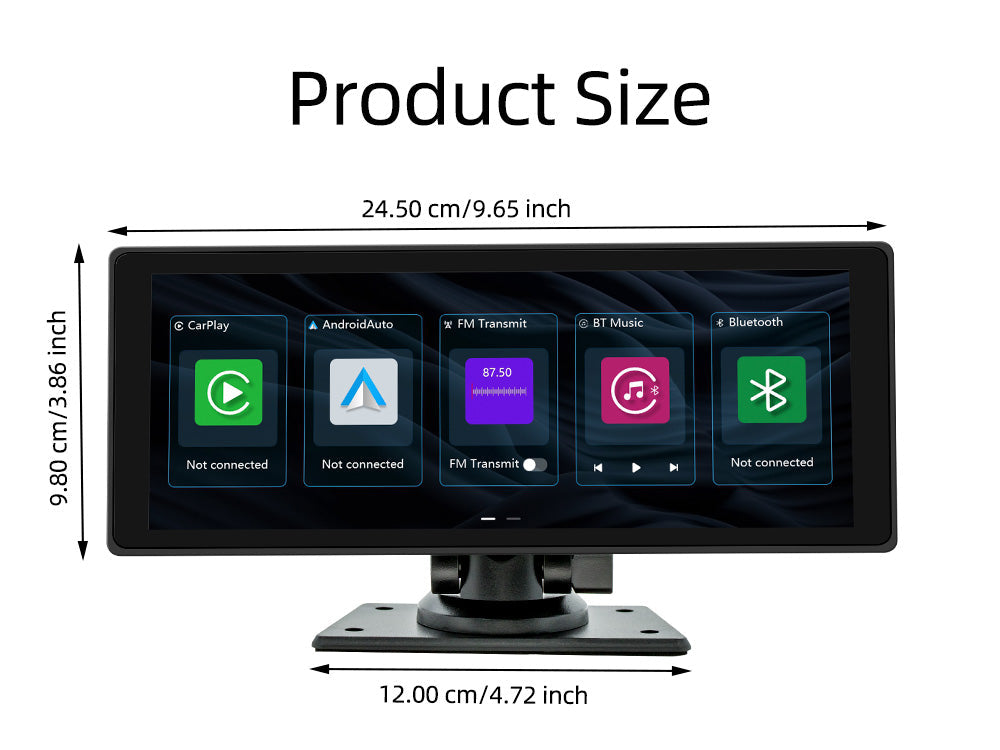 10.26" Carplay Wireless Bluetooth FM Radio Car MP5 Player AHD Registratore Fotocamera